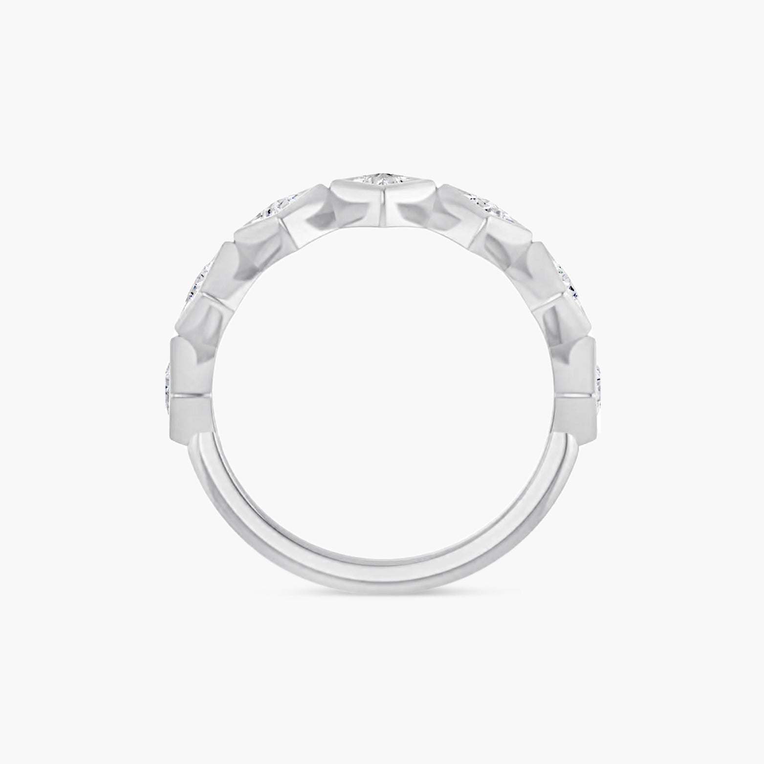 Square Bezel-Set Anniversary Band