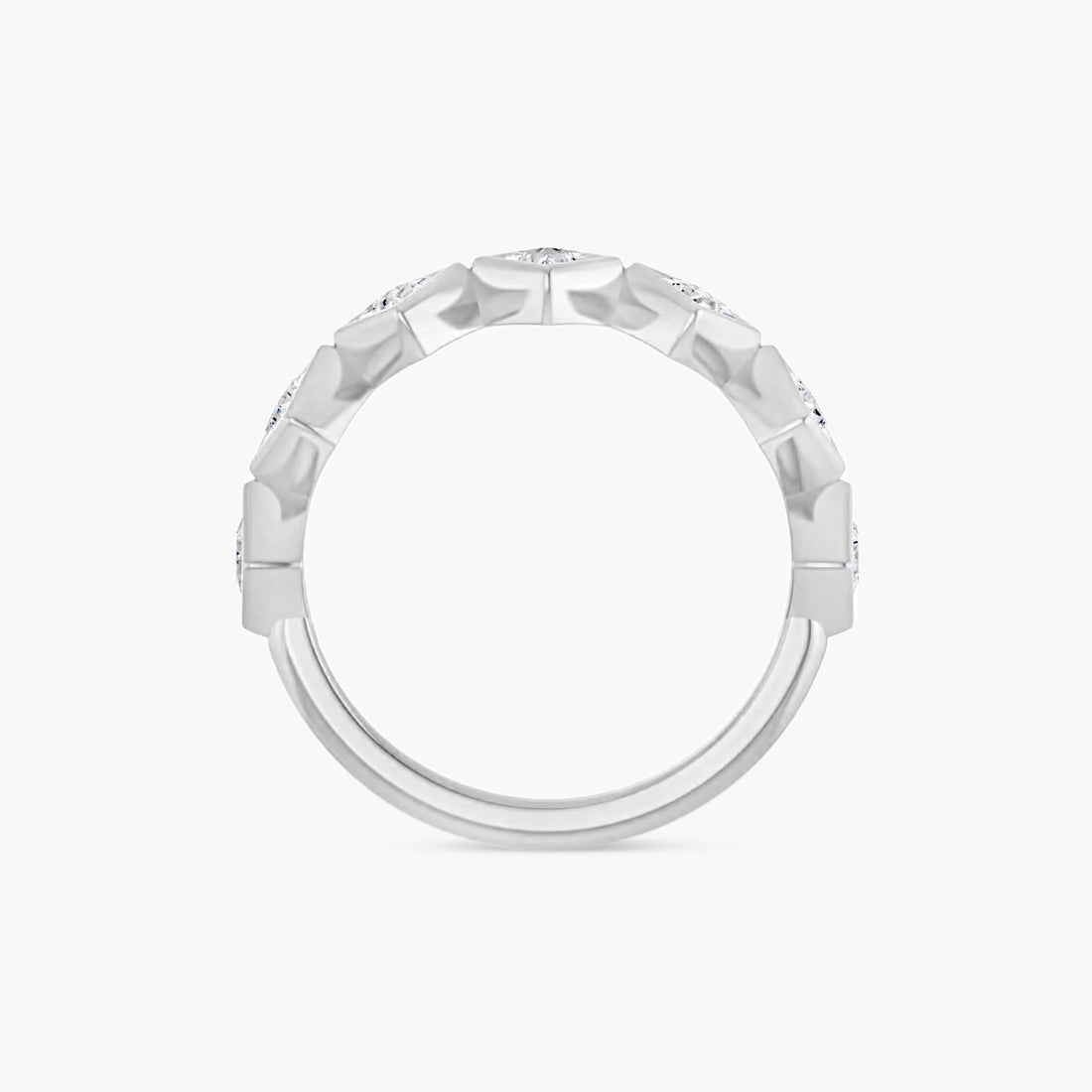 Square Bezel-Set Anniversary Band