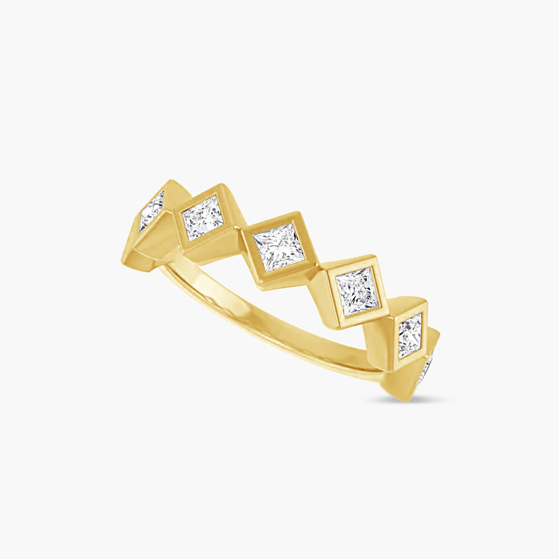 Square Bezel-Set Anniversary Band