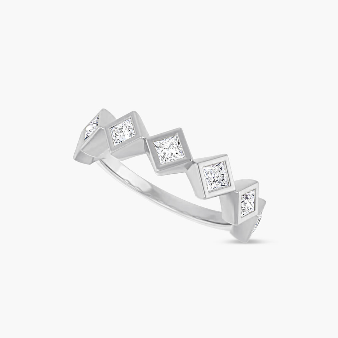 Square Bezel-Set Anniversary Band