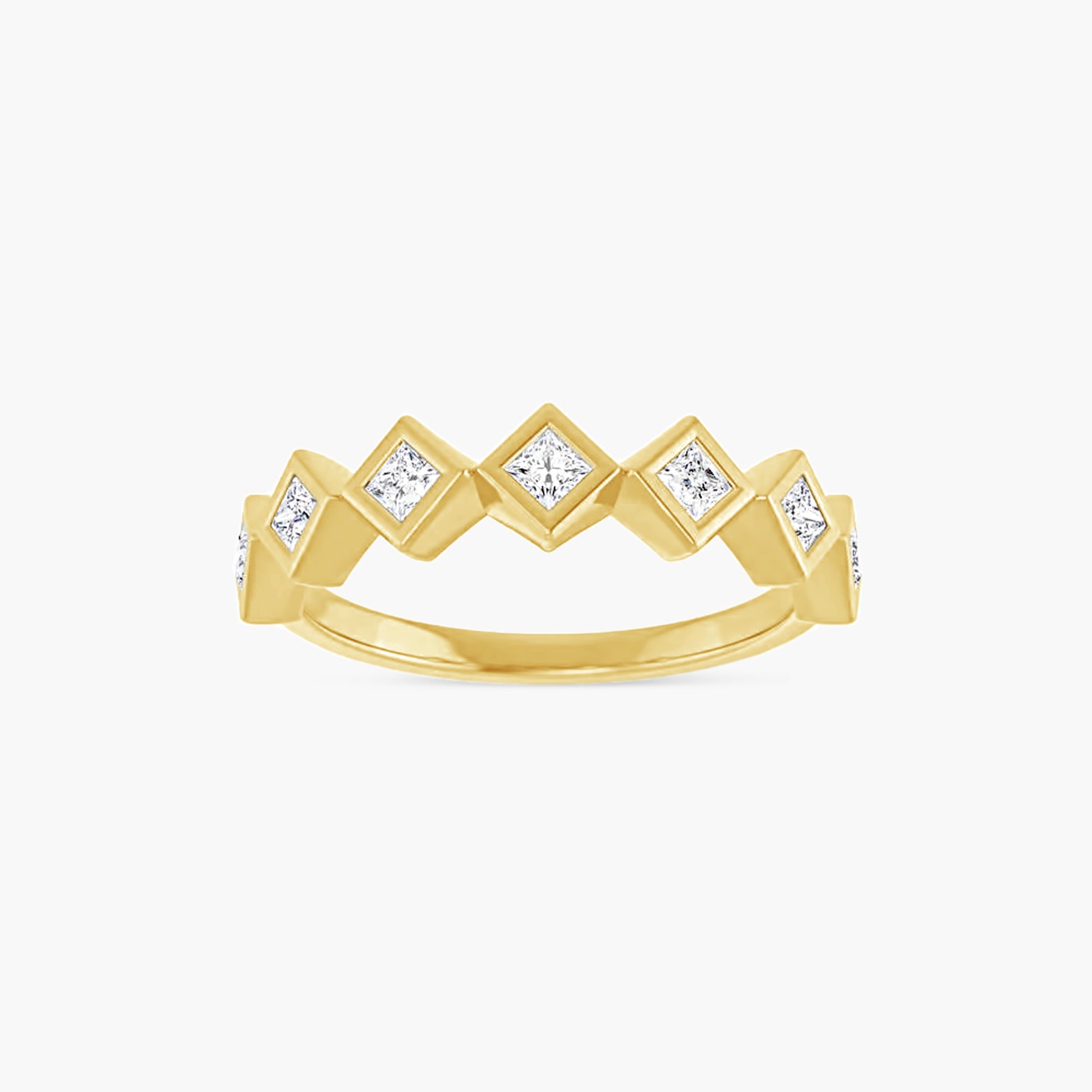 Square Bezel-Set Anniversary Band