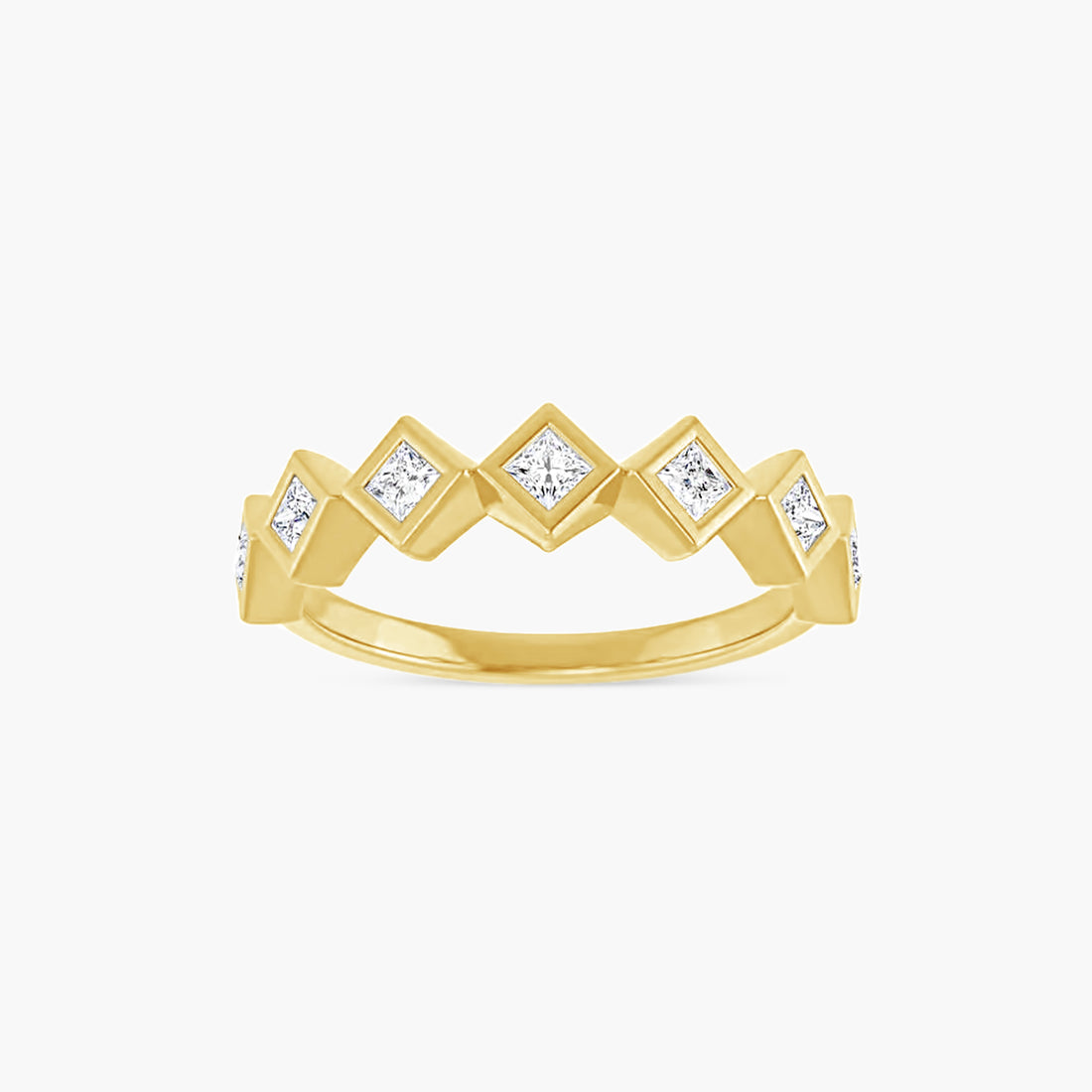 Square Bezel-Set Anniversary Band