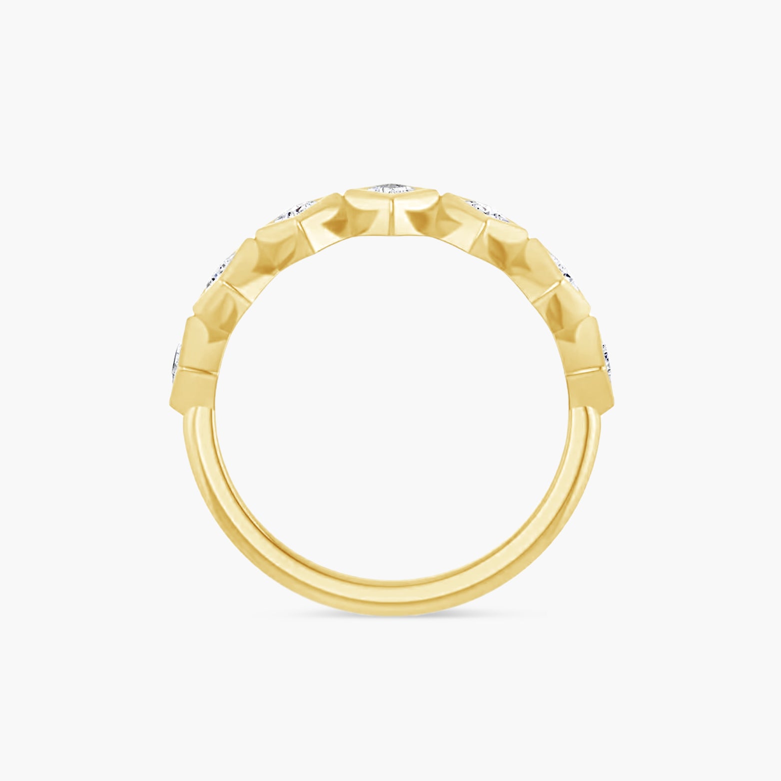 Square Bezel-Set Anniversary Band