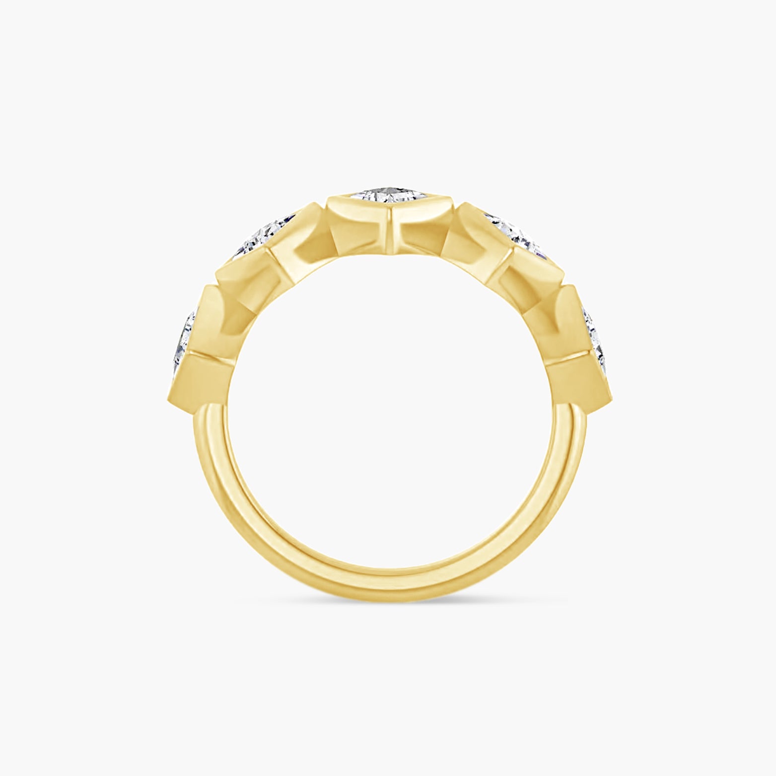 Square Bezel-Set Anniversary Band