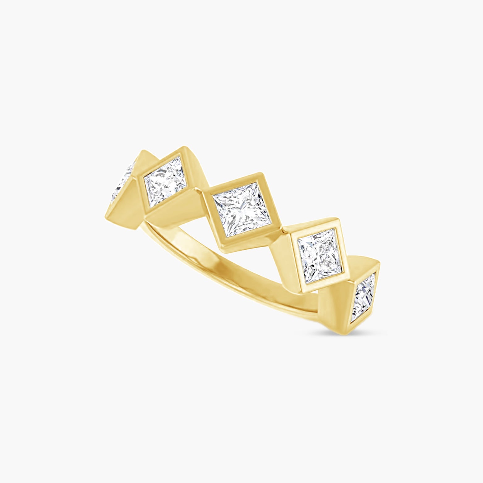 Square Bezel-Set Anniversary Band