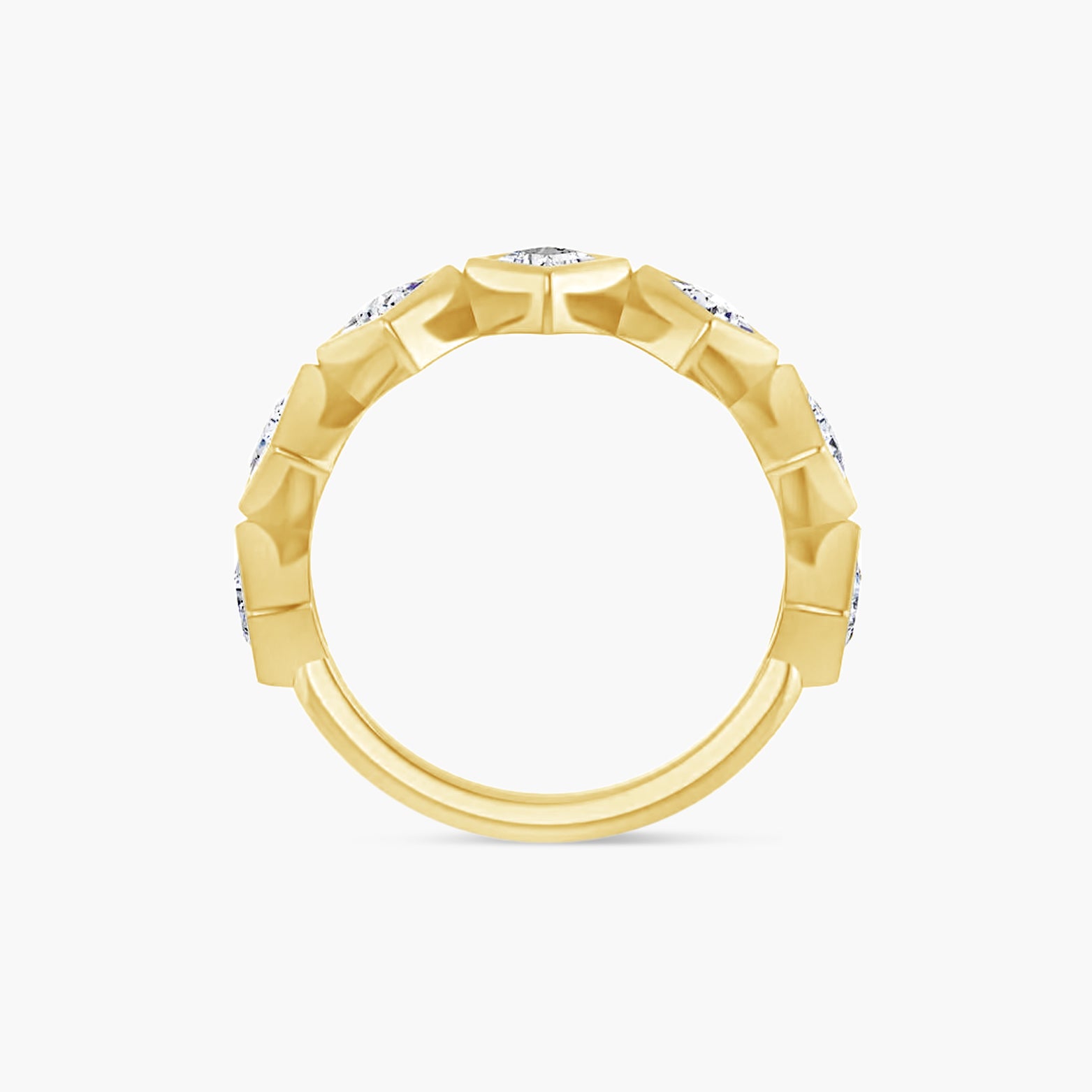 Square Bezel-Set Anniversary Band