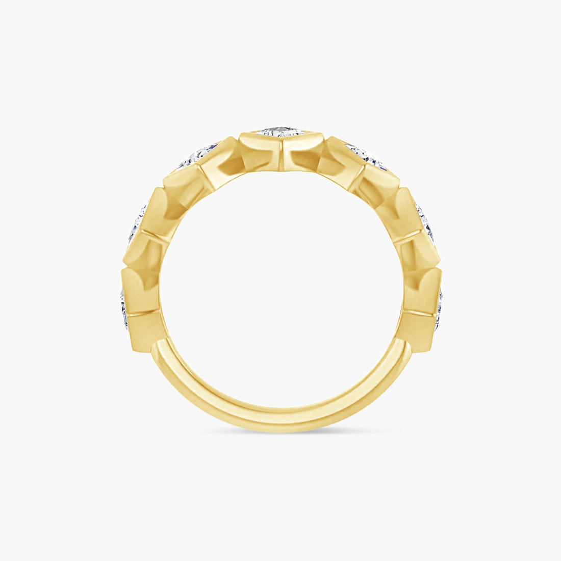 Square Bezel-Set Anniversary Band