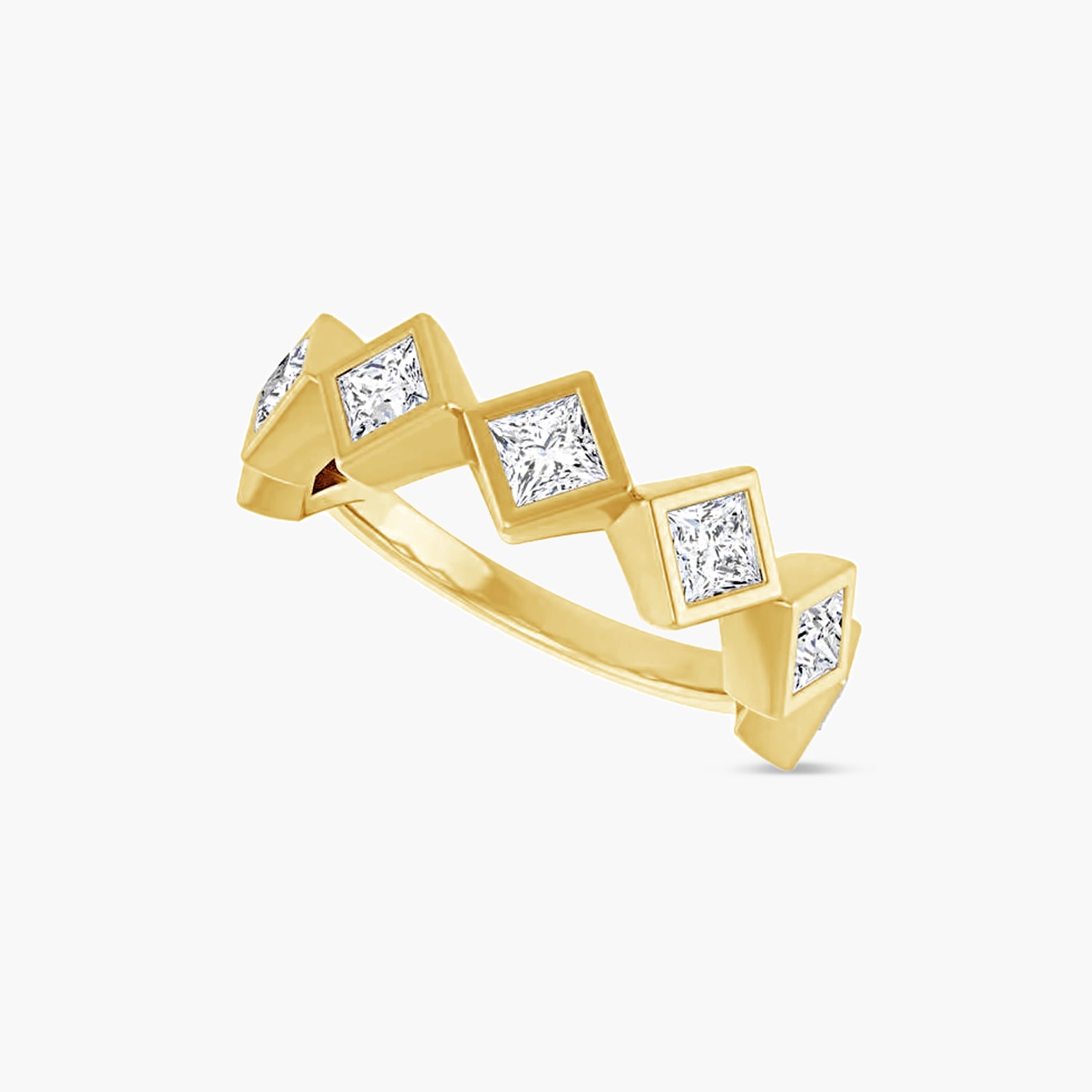 Square Bezel-Set Anniversary Band