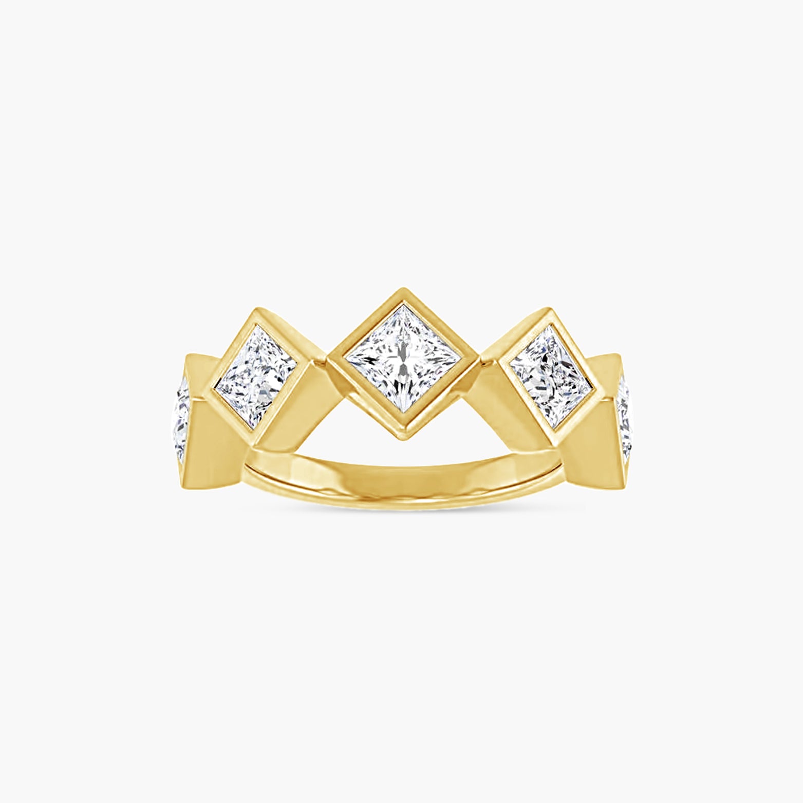 Square Bezel-Set Anniversary Band