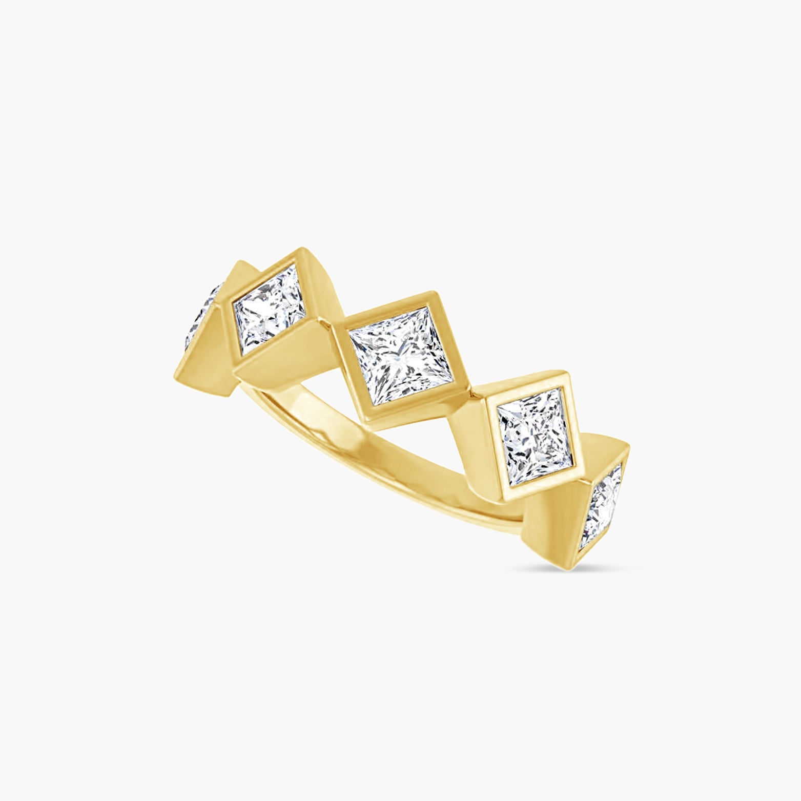 Square Bezel-Set Anniversary Band