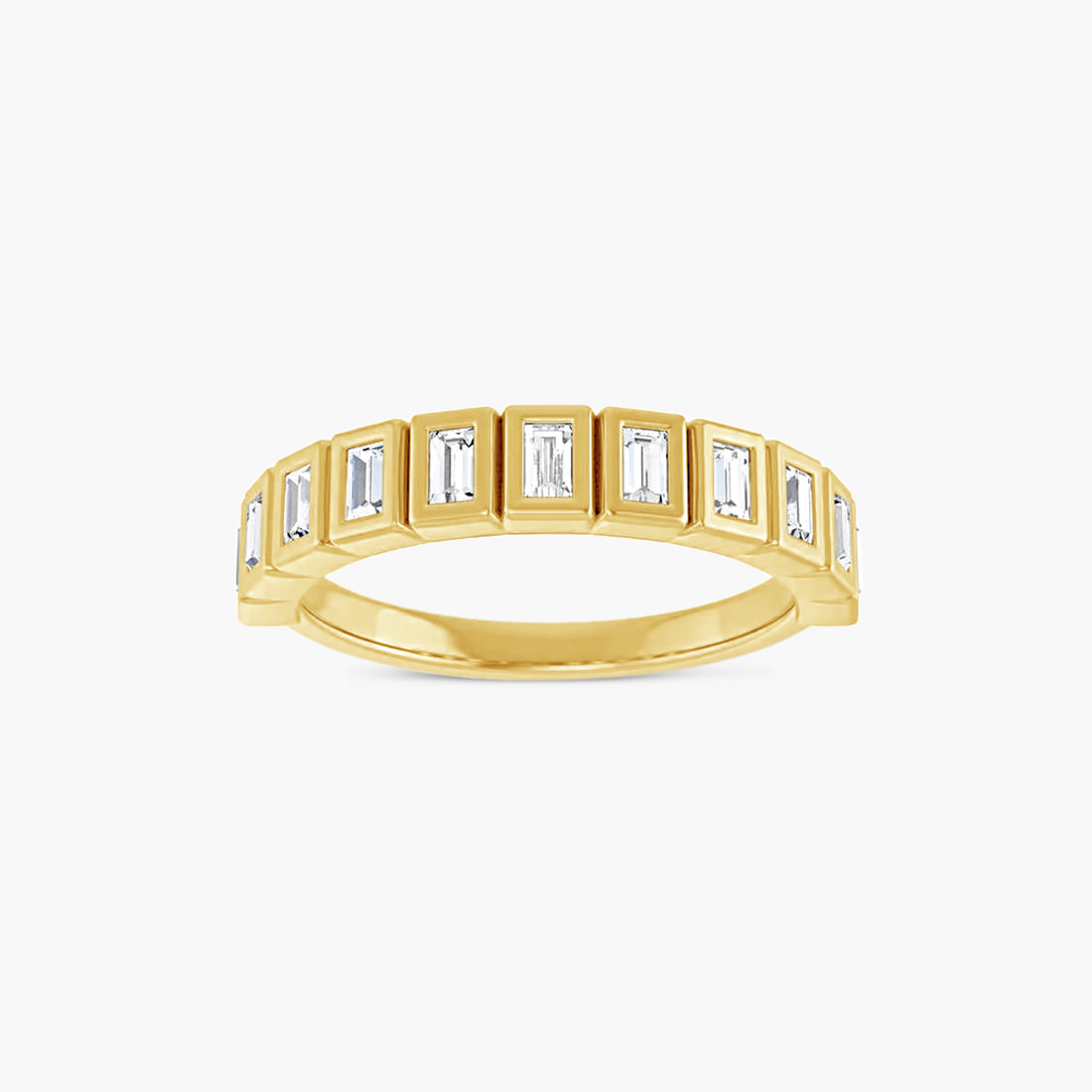 Straight Baguette Bezel-Set Anniversary Band