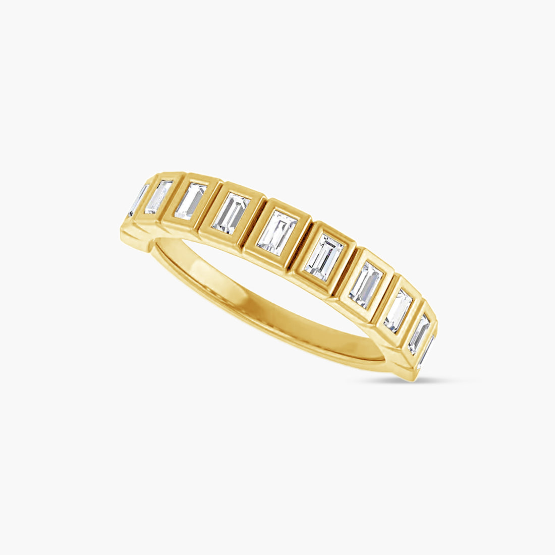 Straight Baguette Bezel-Set Anniversary Band