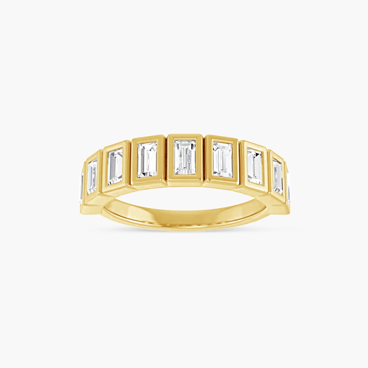 Straight Baguette Bezel-Set Anniversary Band