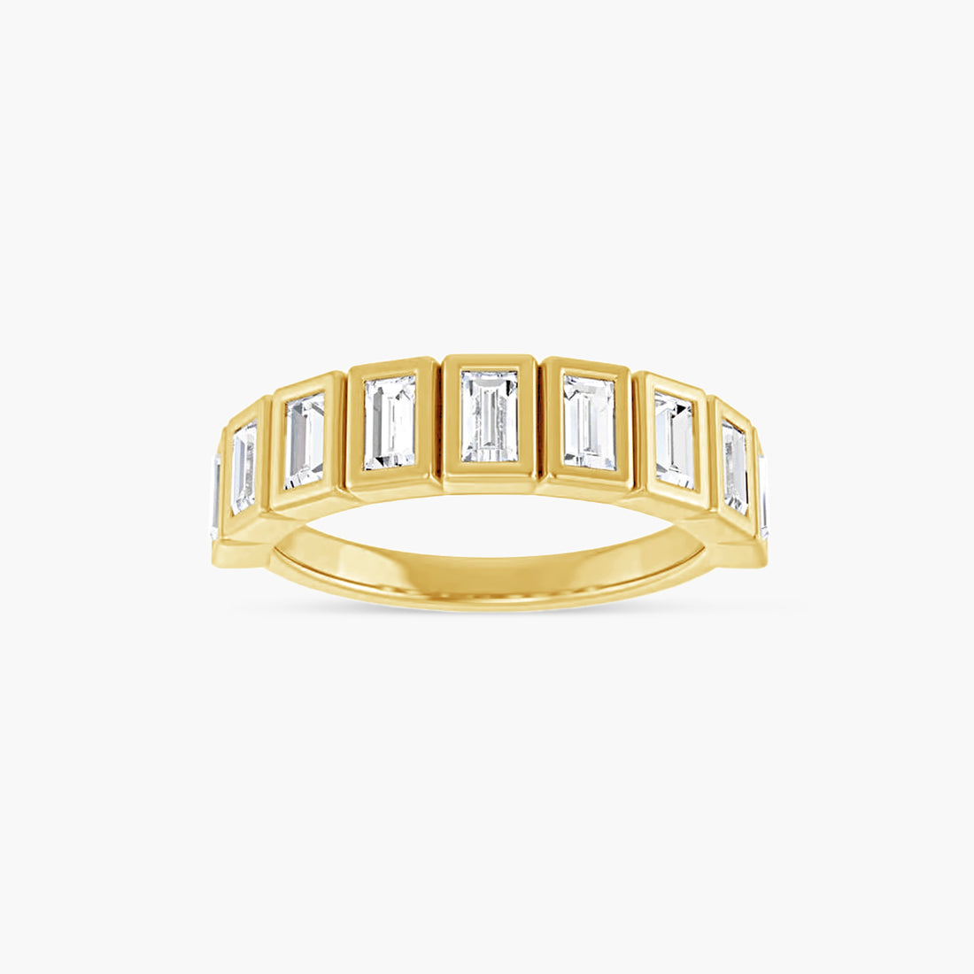 Straight Baguette Bezel-Set Anniversary Band