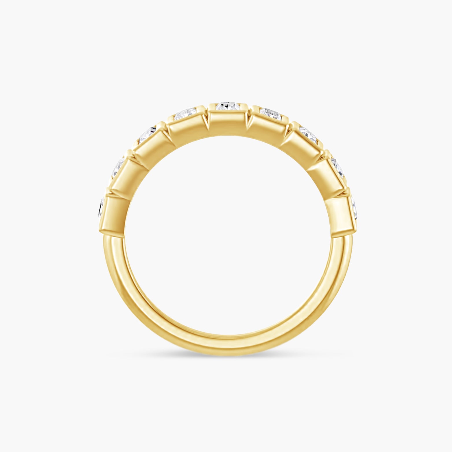 Straight Baguette Bezel-Set Anniversary Band