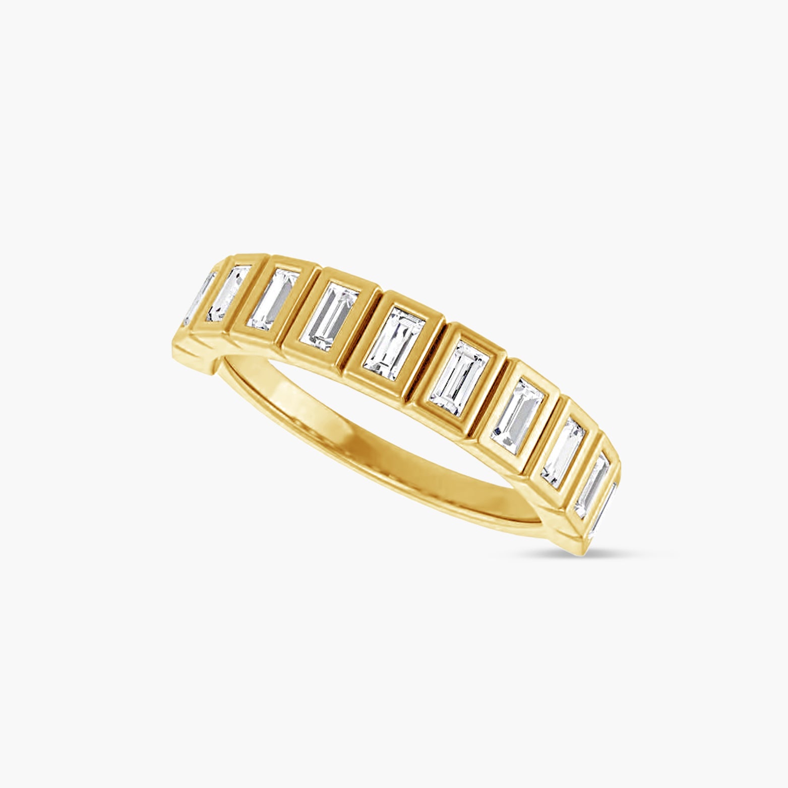 Straight Baguette Bezel-Set Anniversary Band