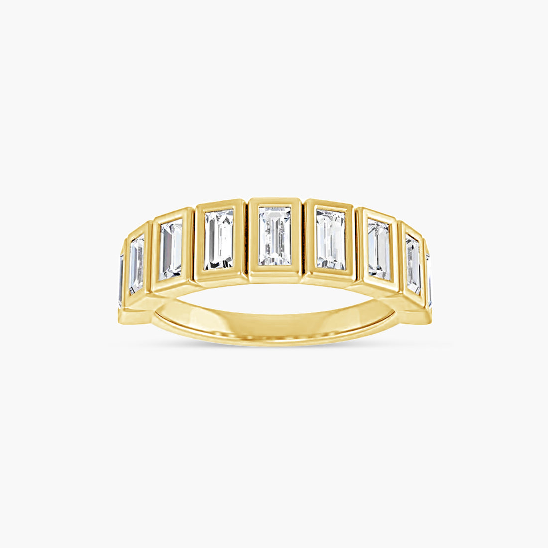 Straight Baguette Bezel-Set Anniversary Band