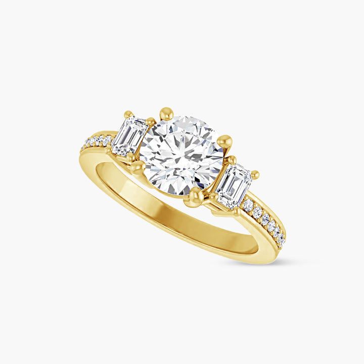 The Three Stone Amara Yellow Gold