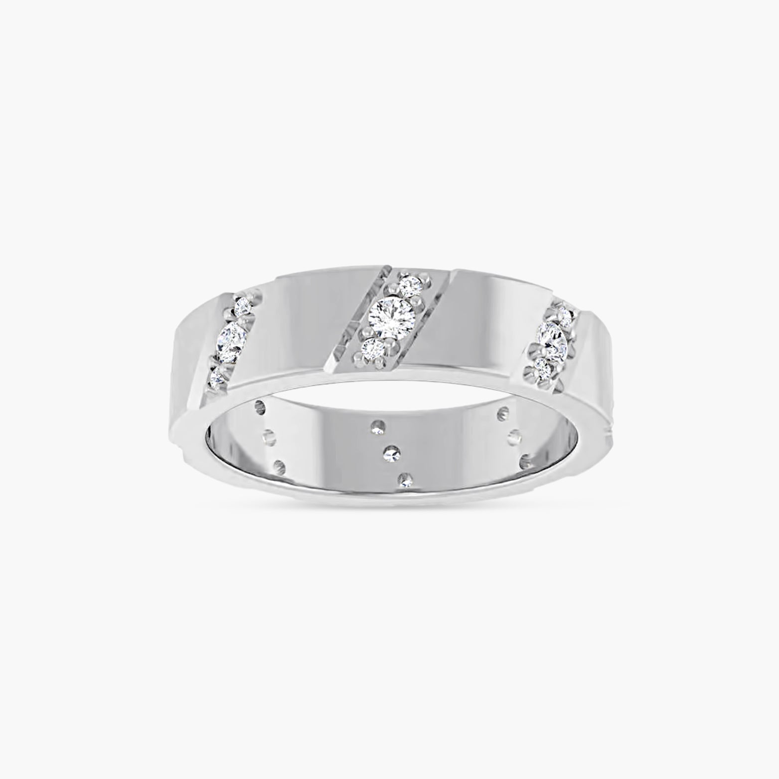 1/4 CTW Natural Diamond Patterned Eternity Band