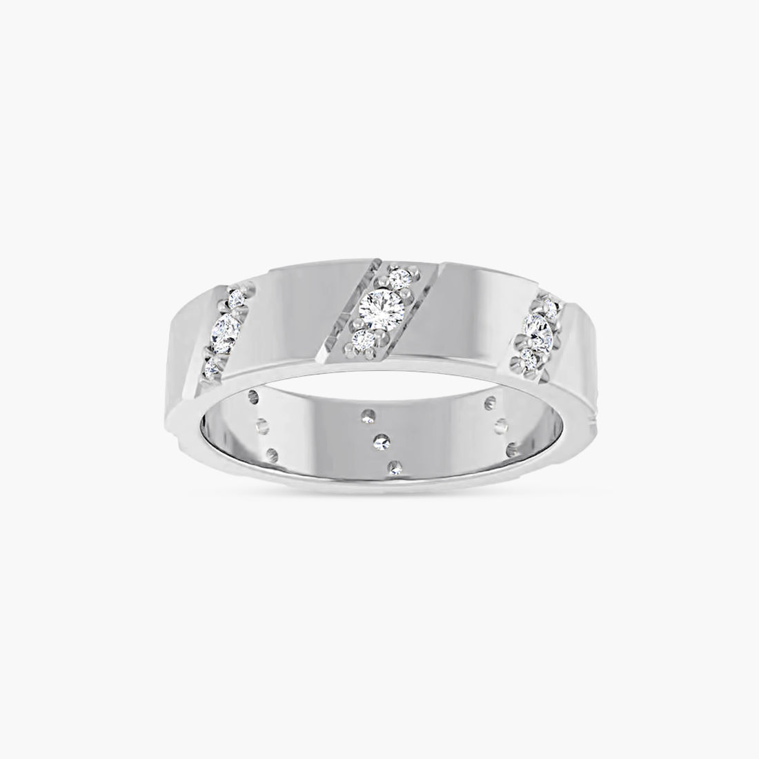 1/4 CTW Natural Diamond Patterned Eternity Band