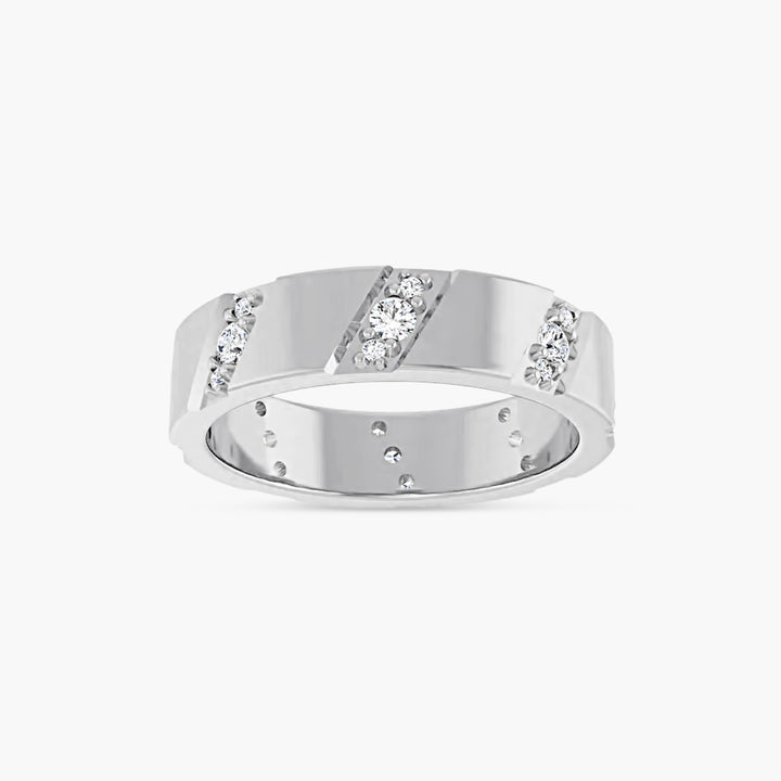 1/4 CTW Natural Diamond Patterned Eternity Band