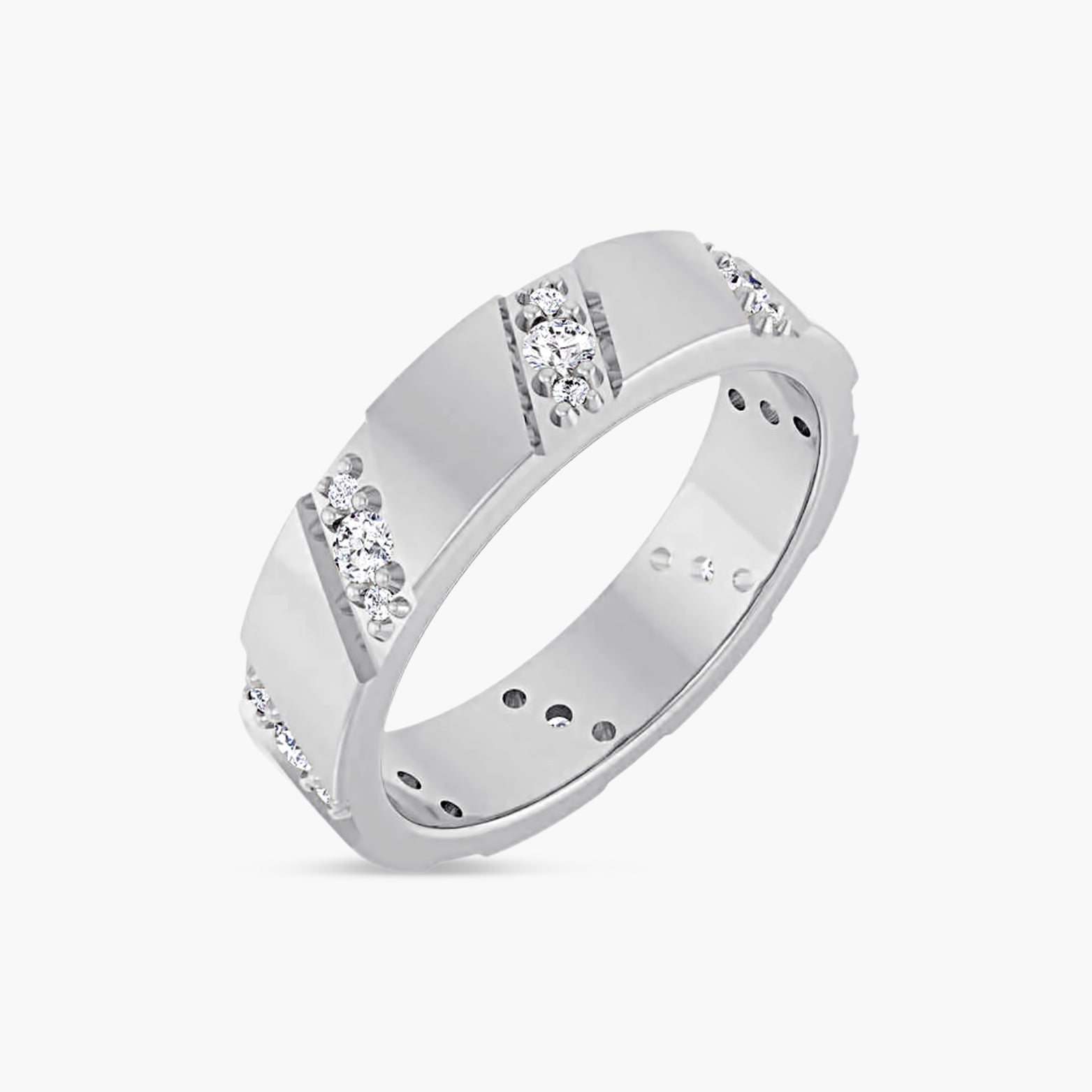 1/4 CTW Natural Diamond Patterned Eternity Band