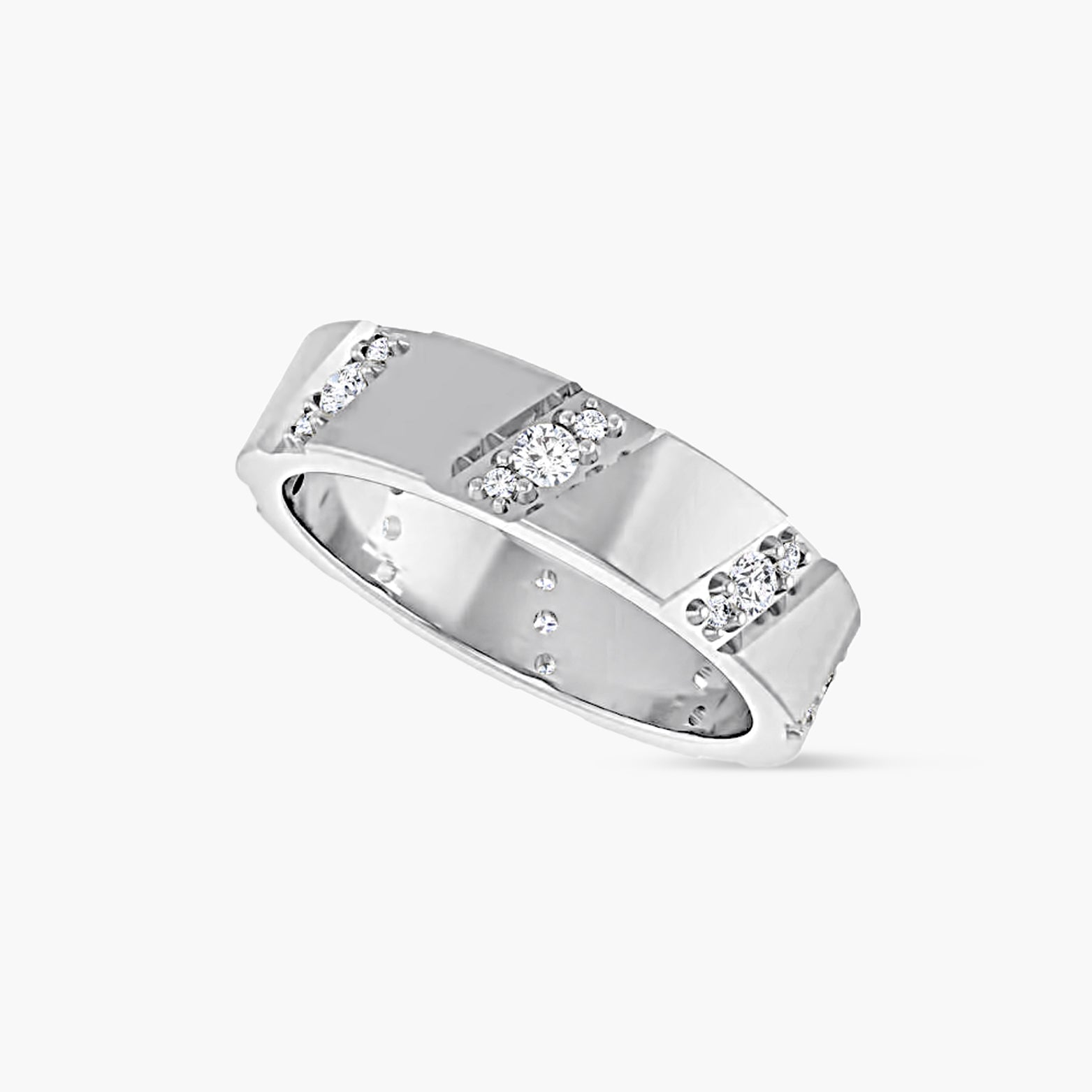 1/4 CTW Natural Diamond Patterned Eternity Band