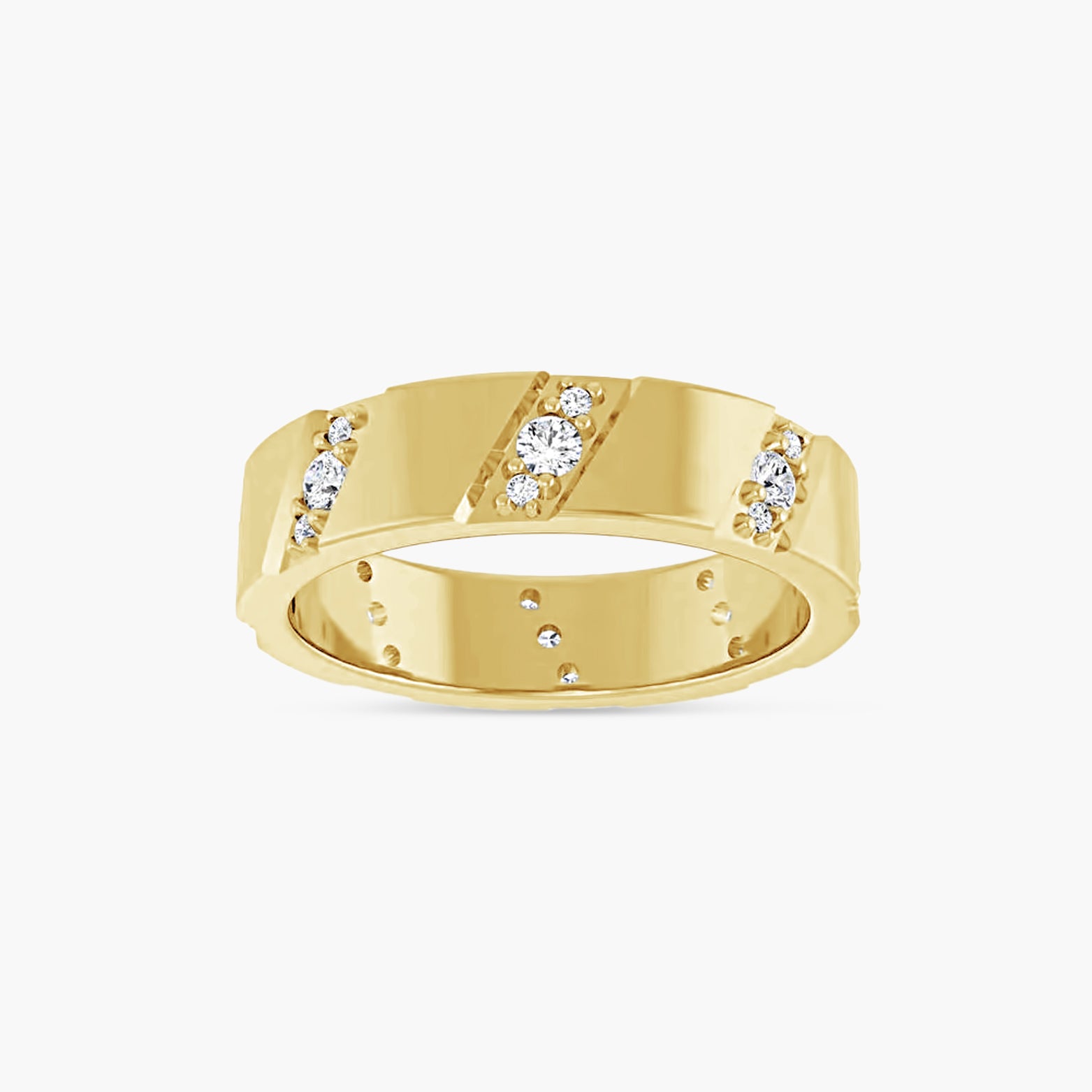 1/4 CTW Natural Diamond Patterned Eternity Band