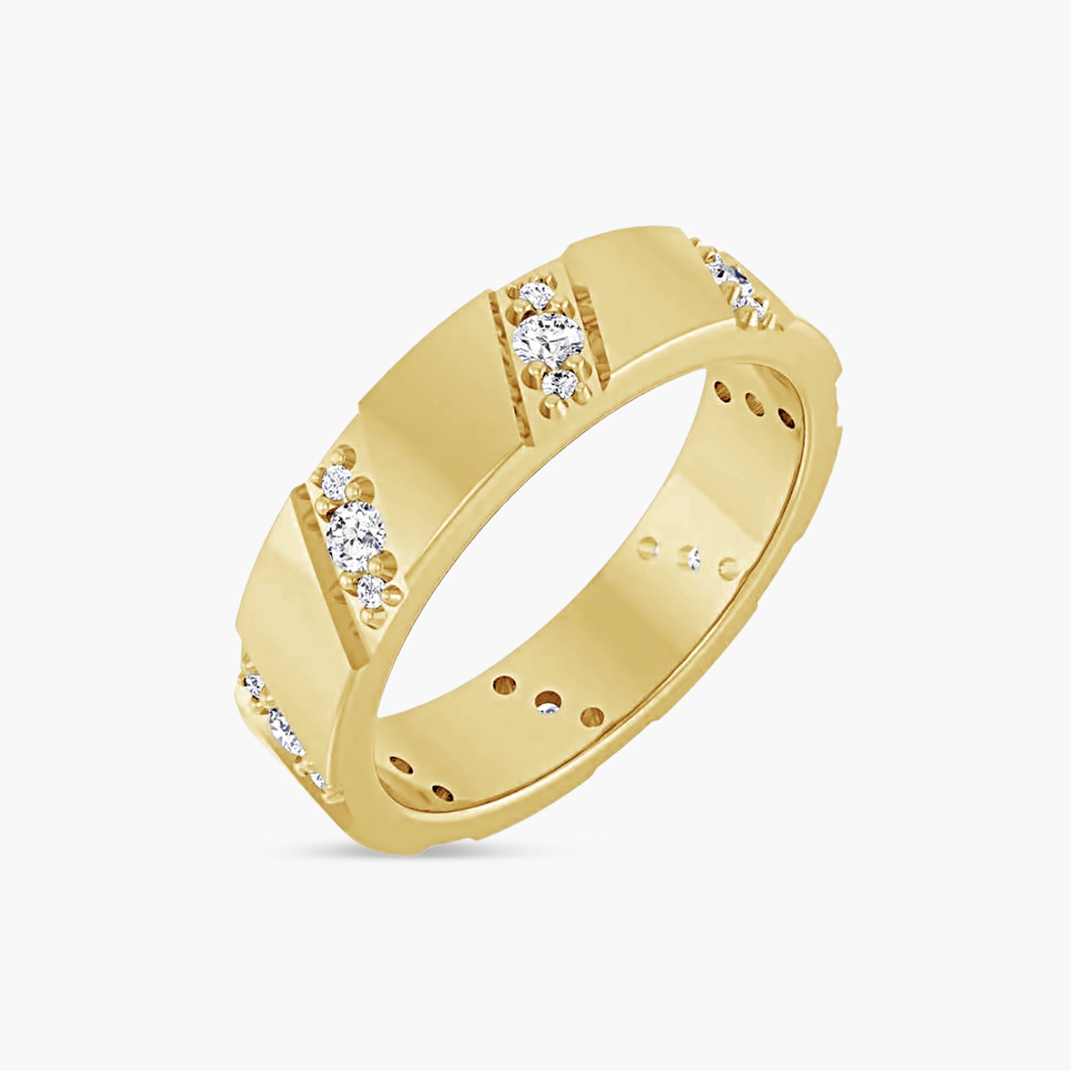 1/4 CTW Natural Diamond Patterned Eternity Band