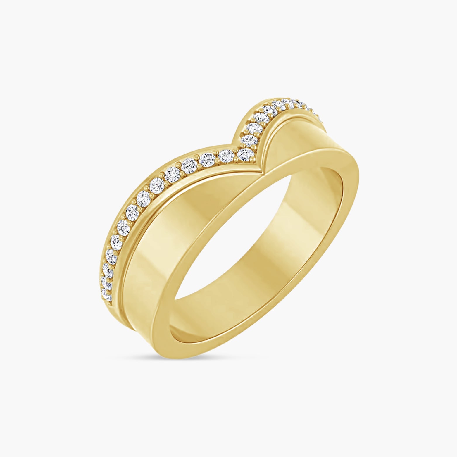 Natural & Lab-Grown Diamond Contour Band