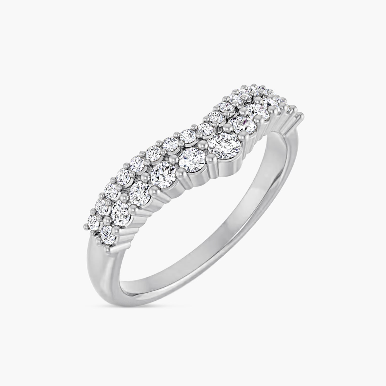 3/8 CTW Diamond Contour Band