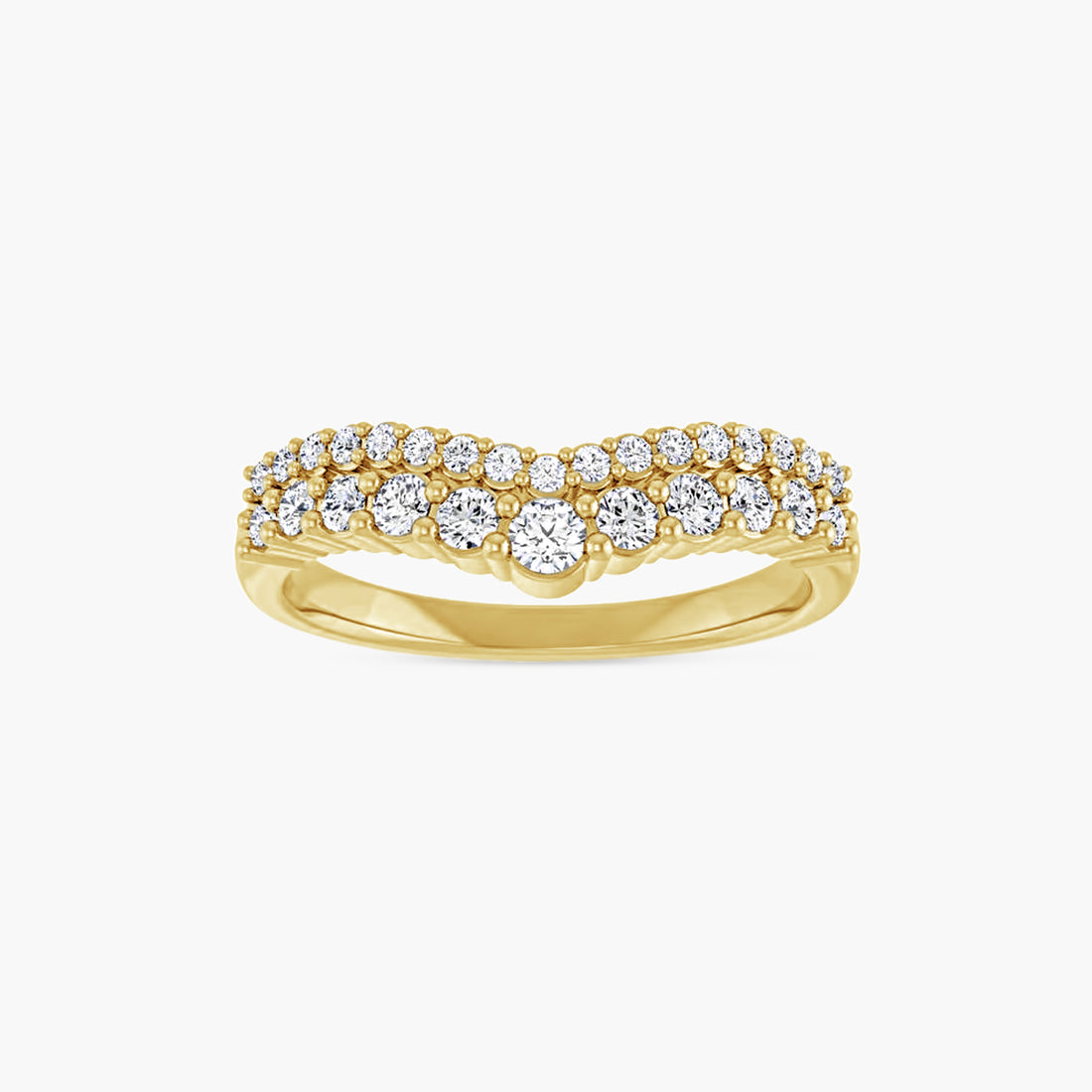3/8 CTW Diamond Contour Band