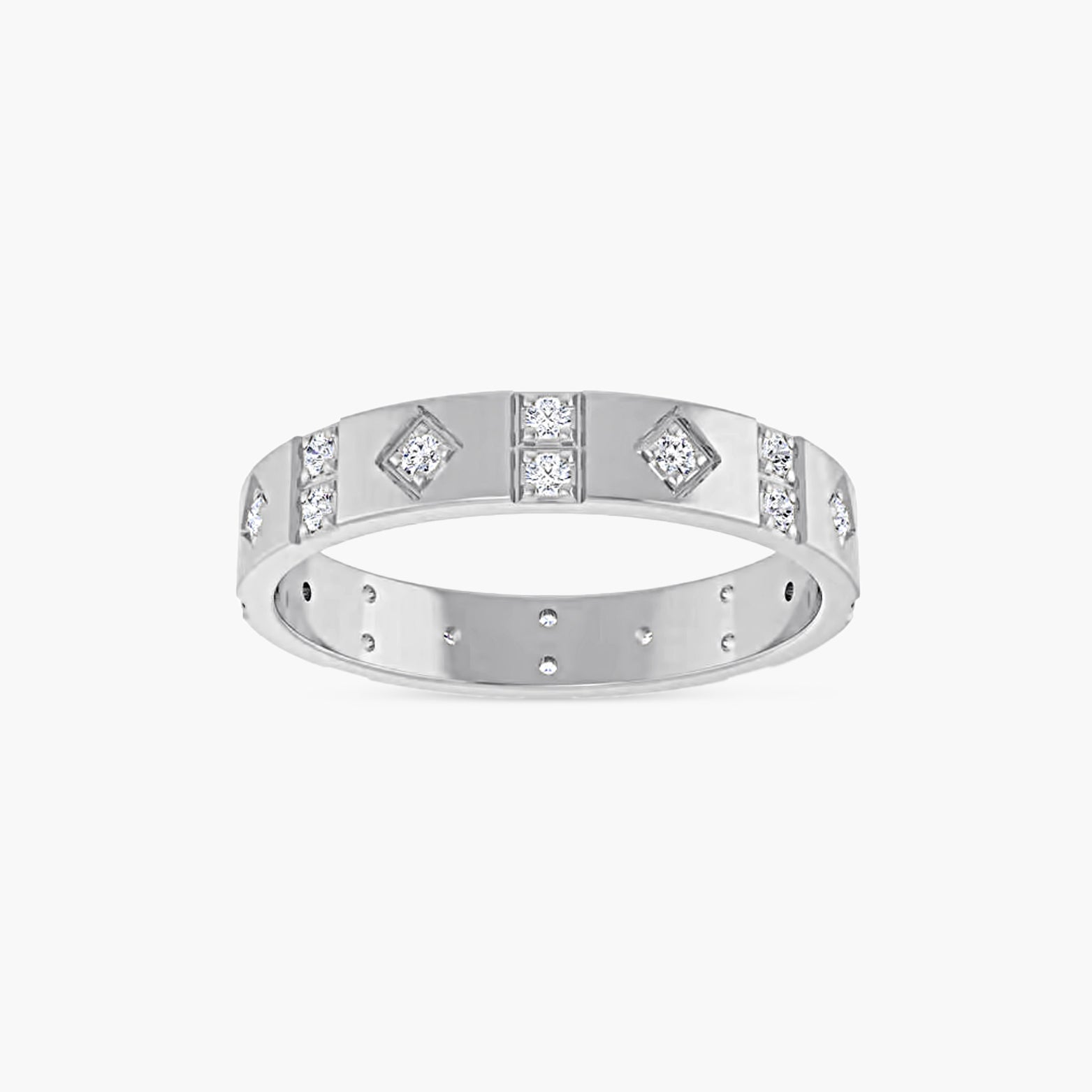 Diamond Mens Accented Band