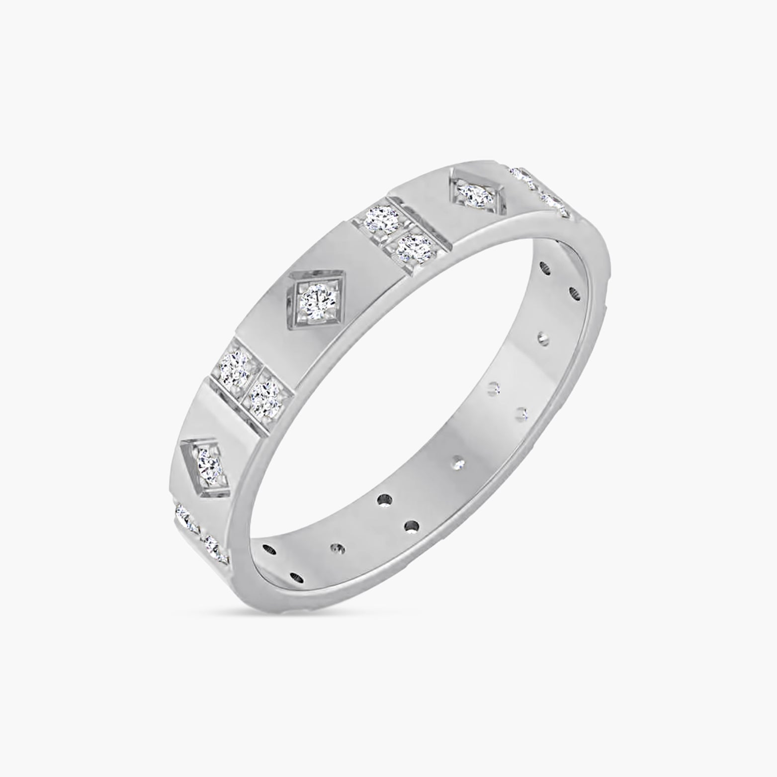 Diamond Mens Accented Band