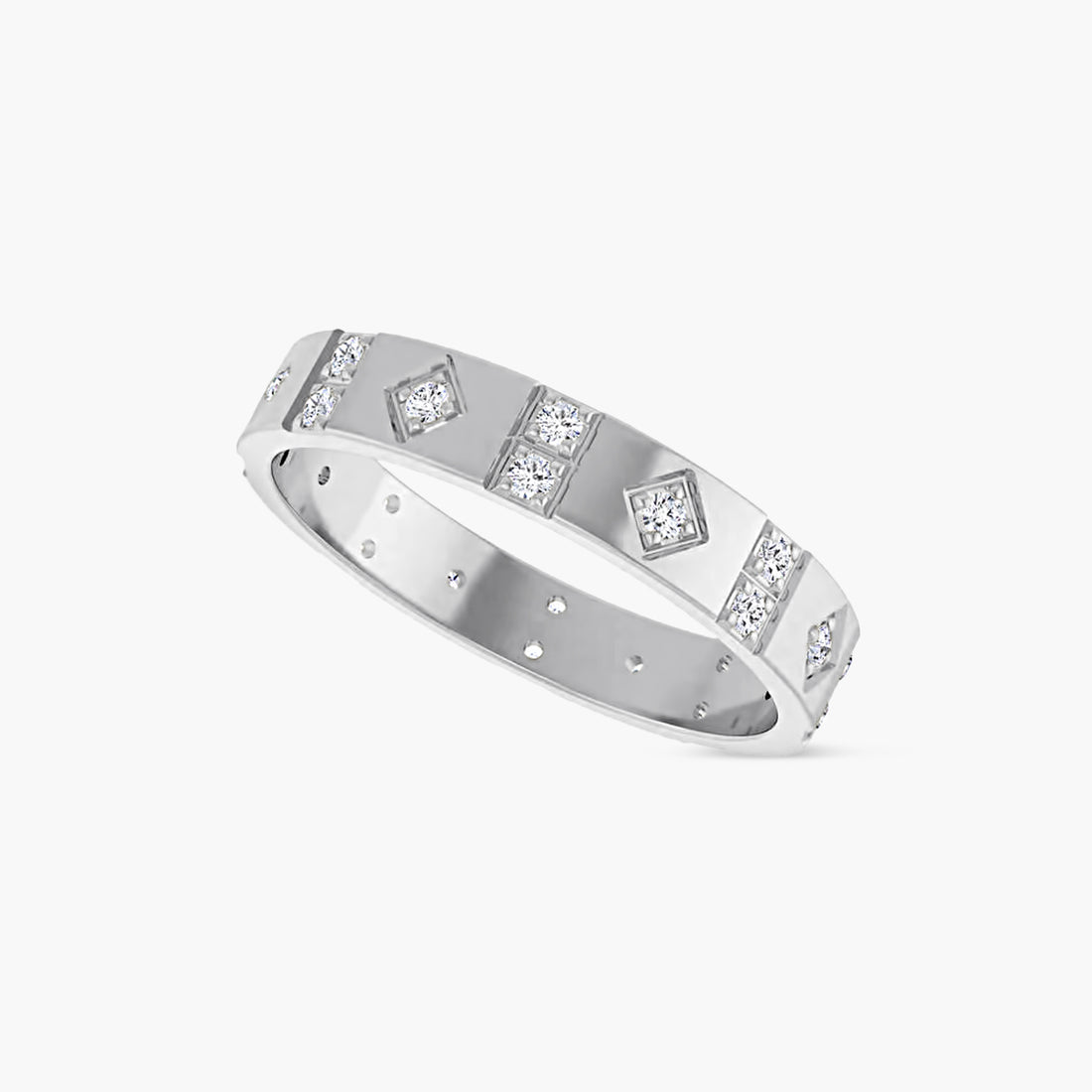 Diamond Mens Accented Band