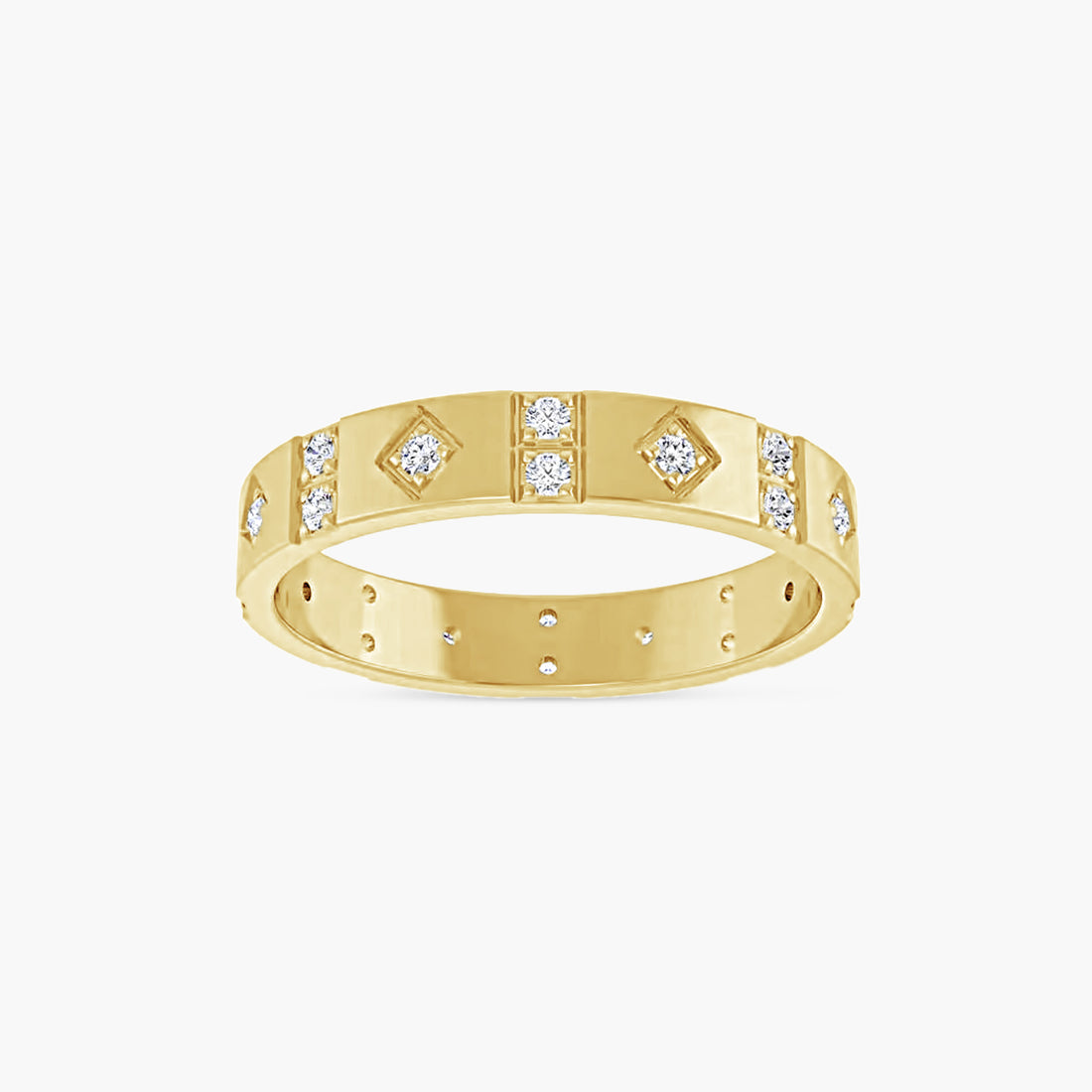 Diamond Mens Accented Band