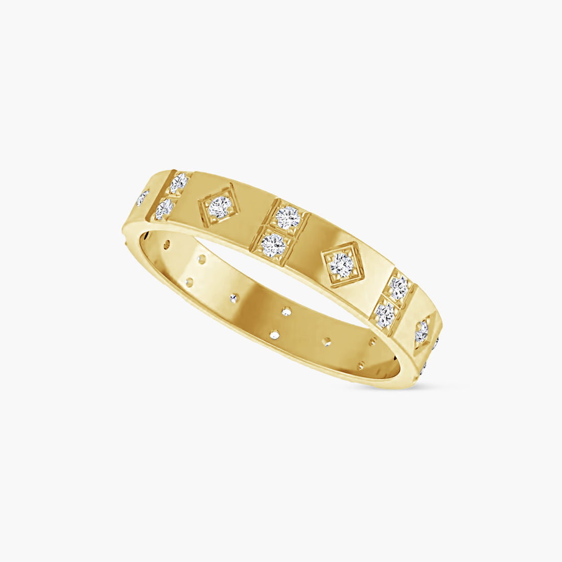 Diamond Mens Accented Band