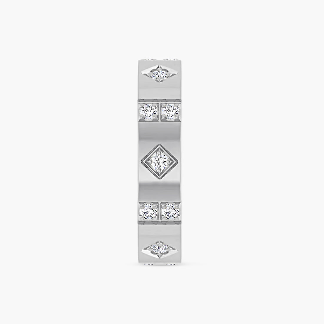 Diamond Mens Accented Band