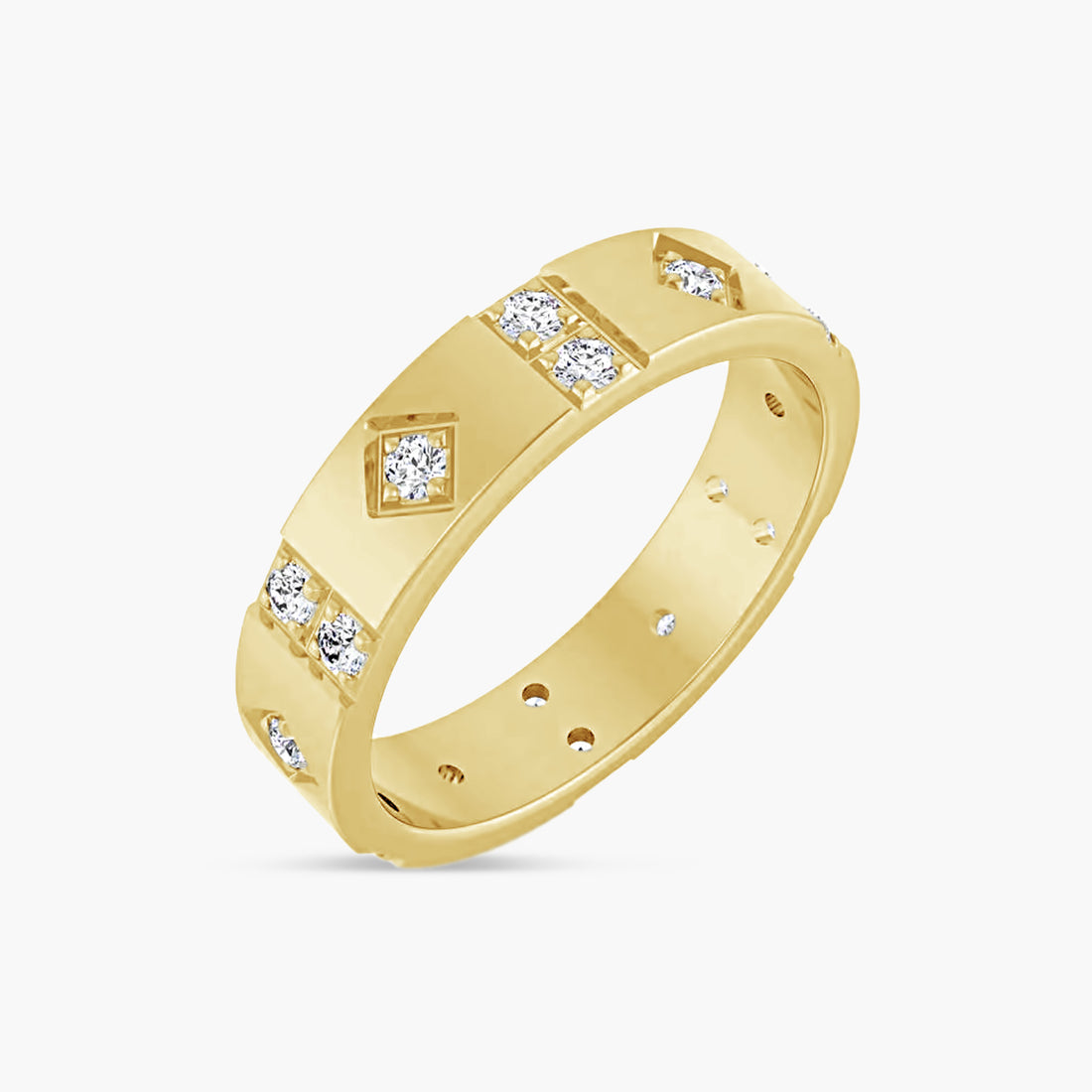 Diamond Mens Accented Band