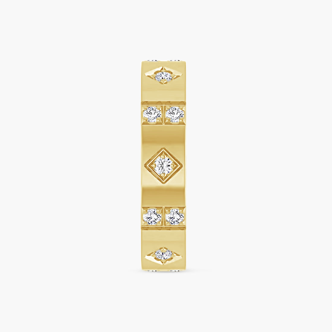 Diamond Mens Accented Band