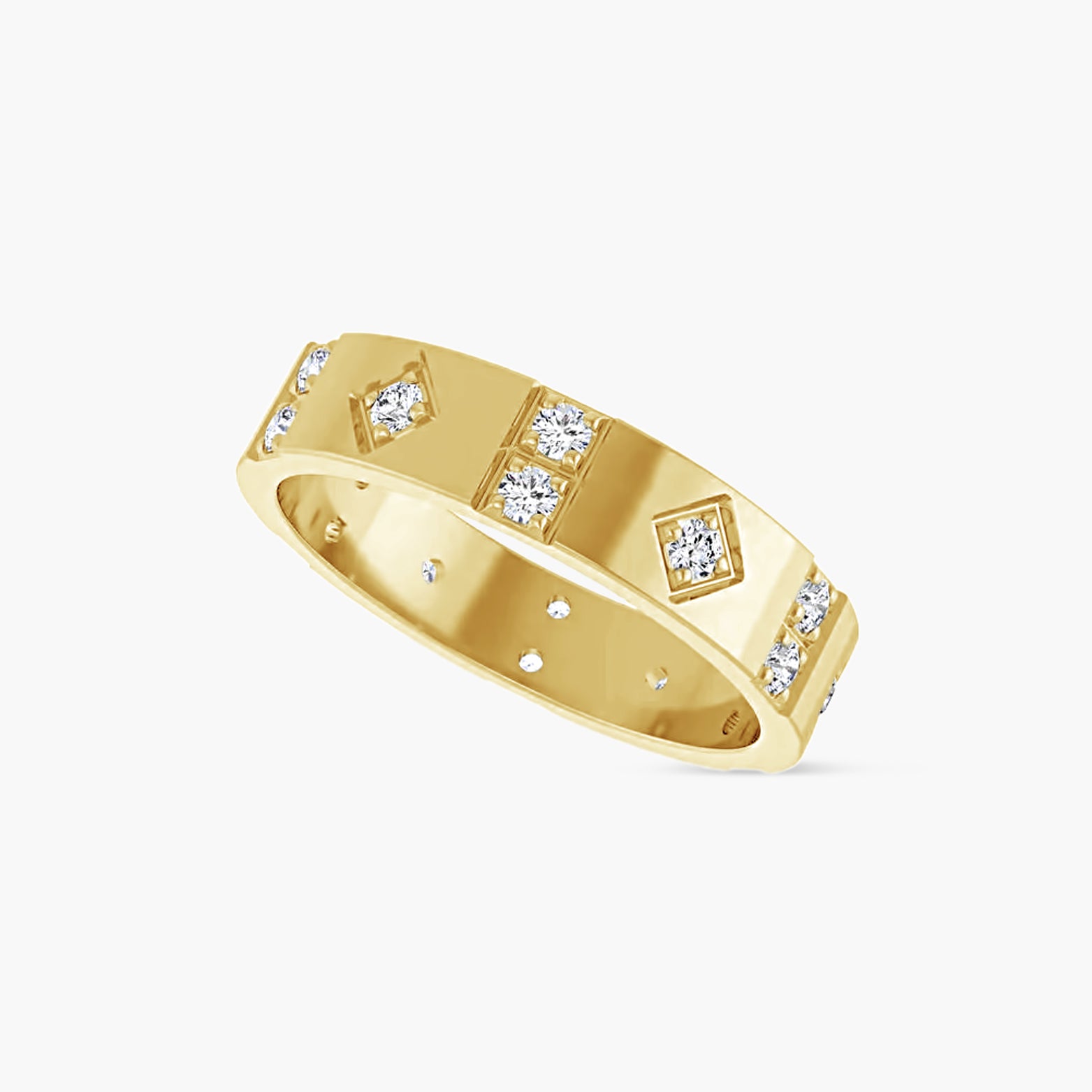 Diamond Mens Accented Band