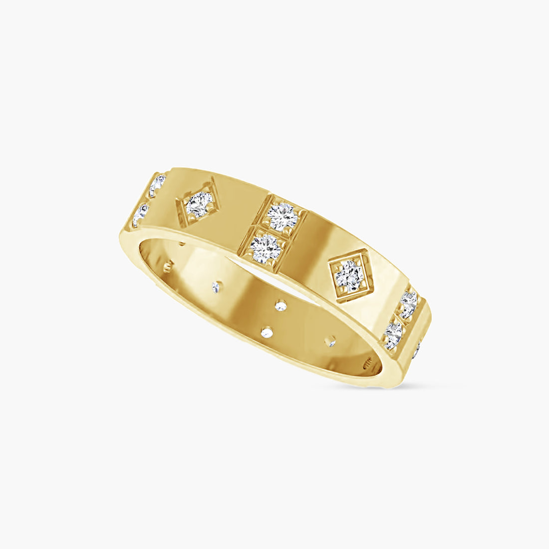 Diamond Mens Accented Band