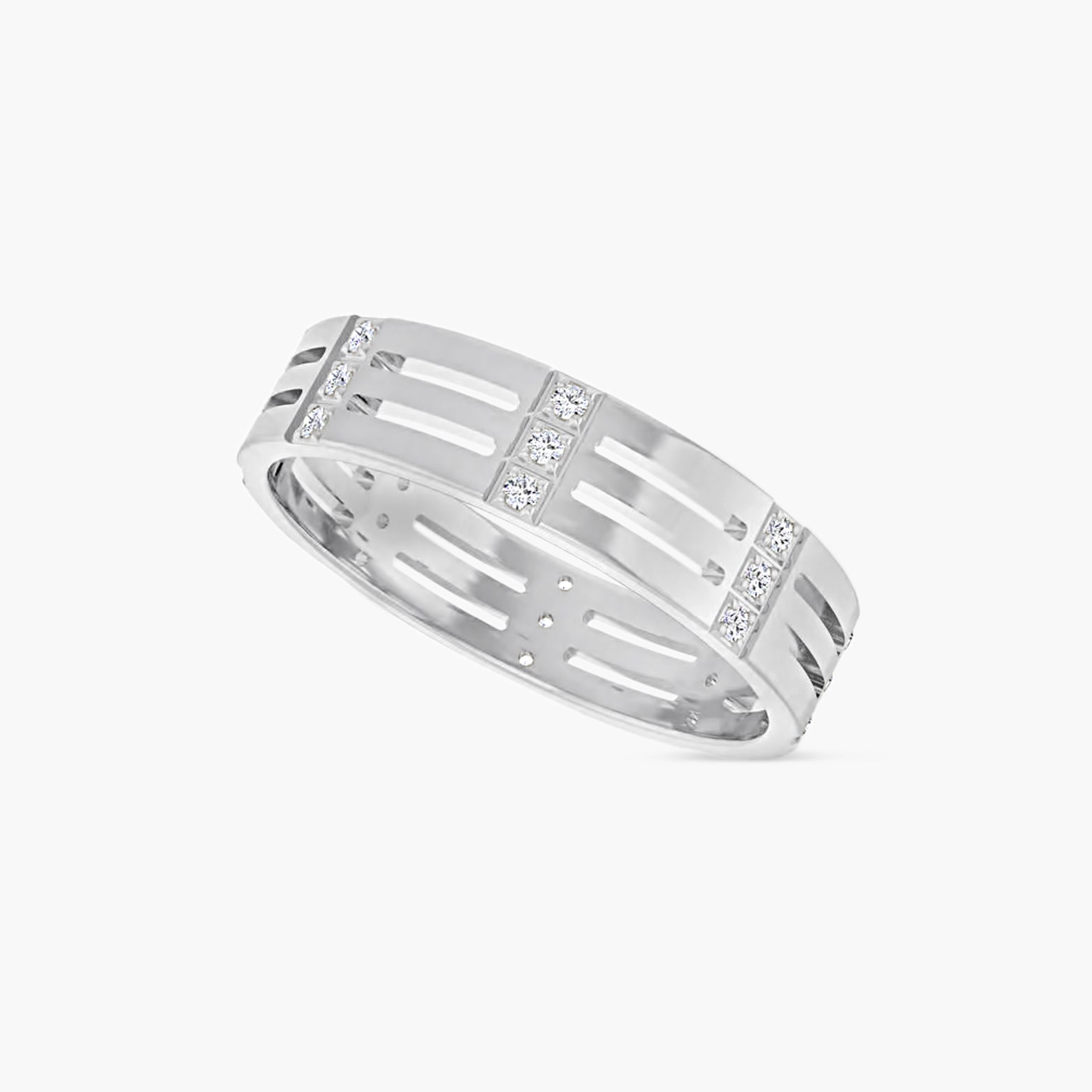 1/8 CTW Natural Diamond Patterned Eternity Band