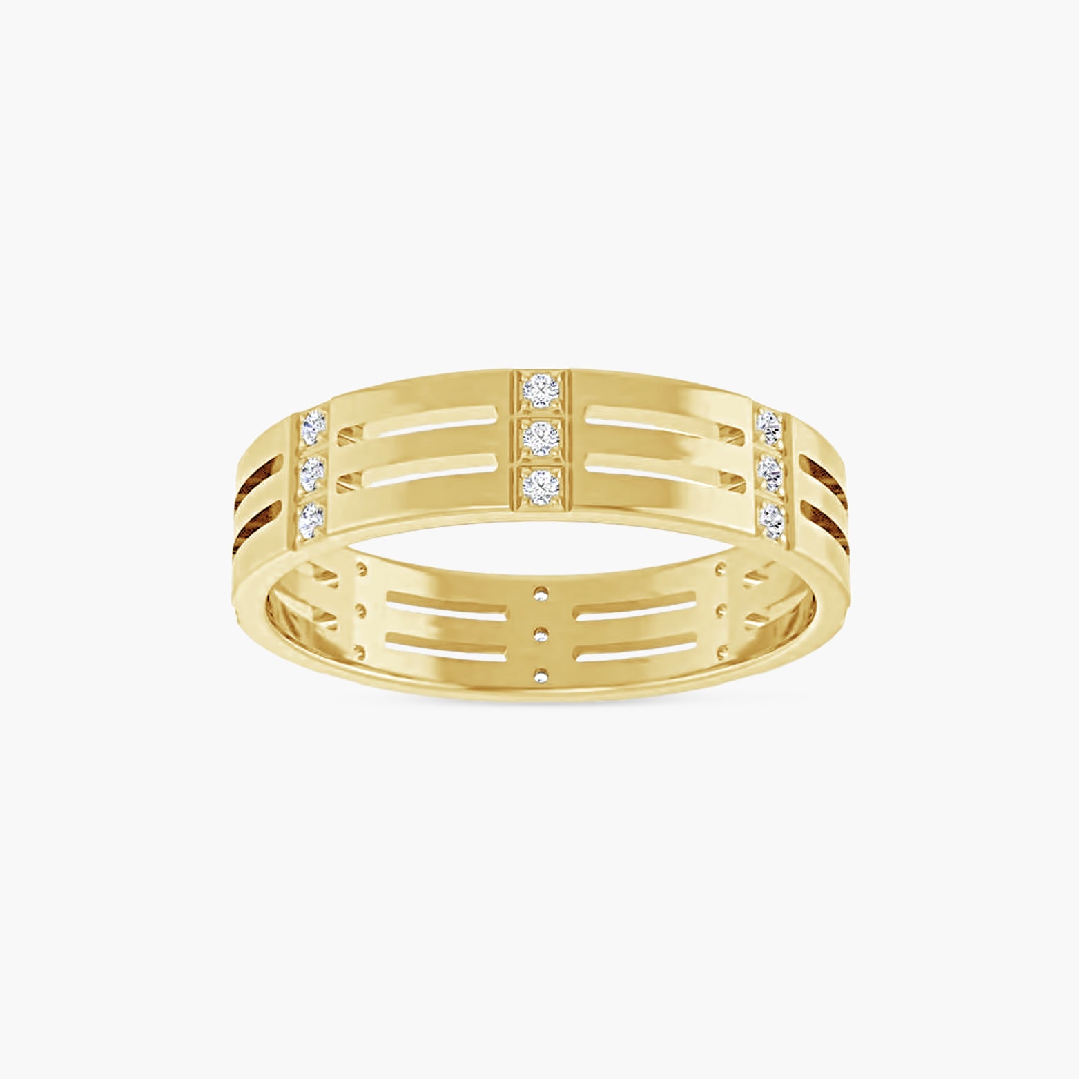 1/8 CTW Natural Diamond Patterned Eternity Band