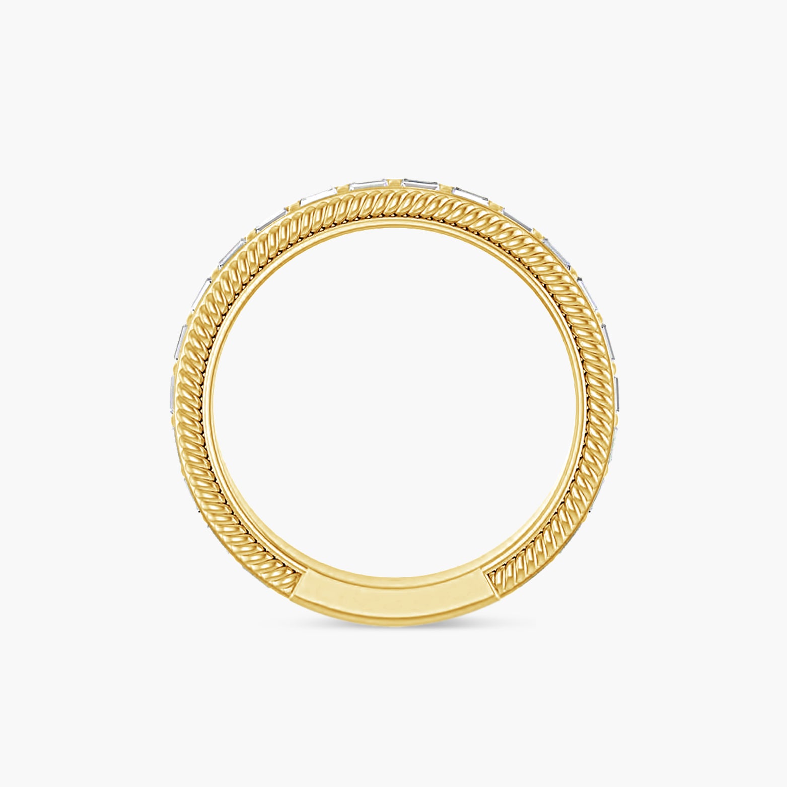 Straight Baguette Rope Anniversary Band