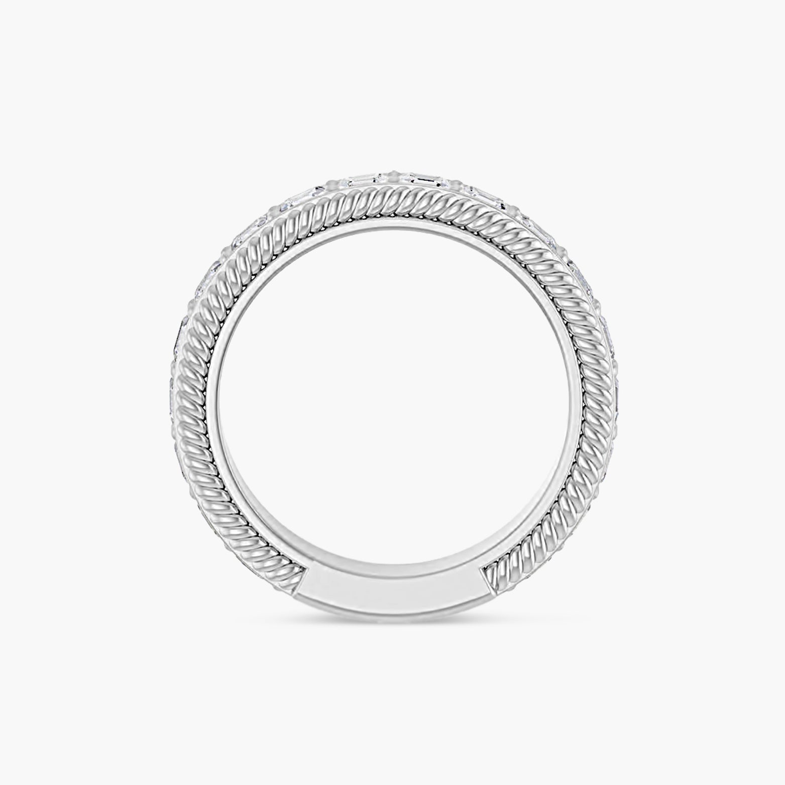 Asscher Rope Anniversary Band