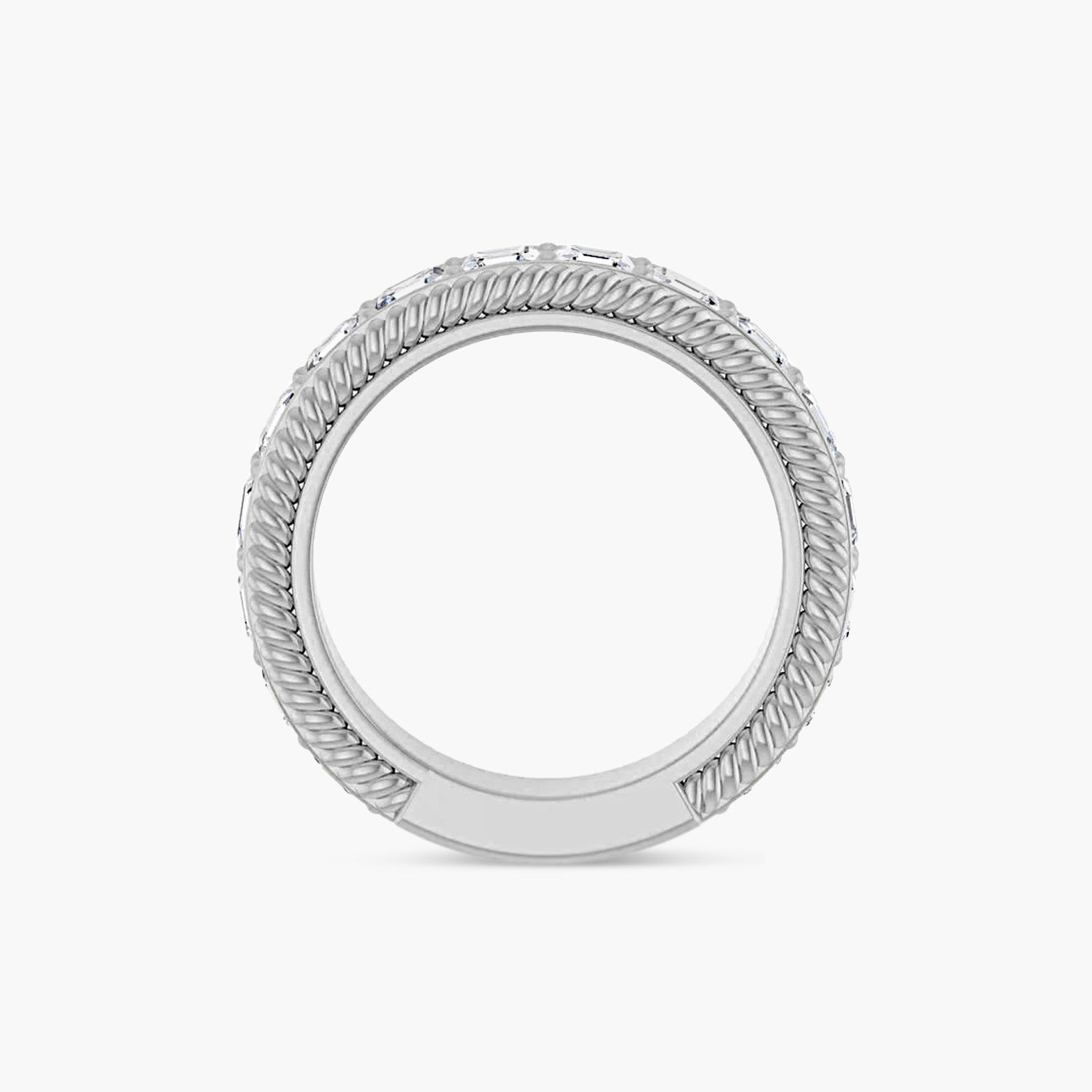 Asscher Rope Anniversary Band