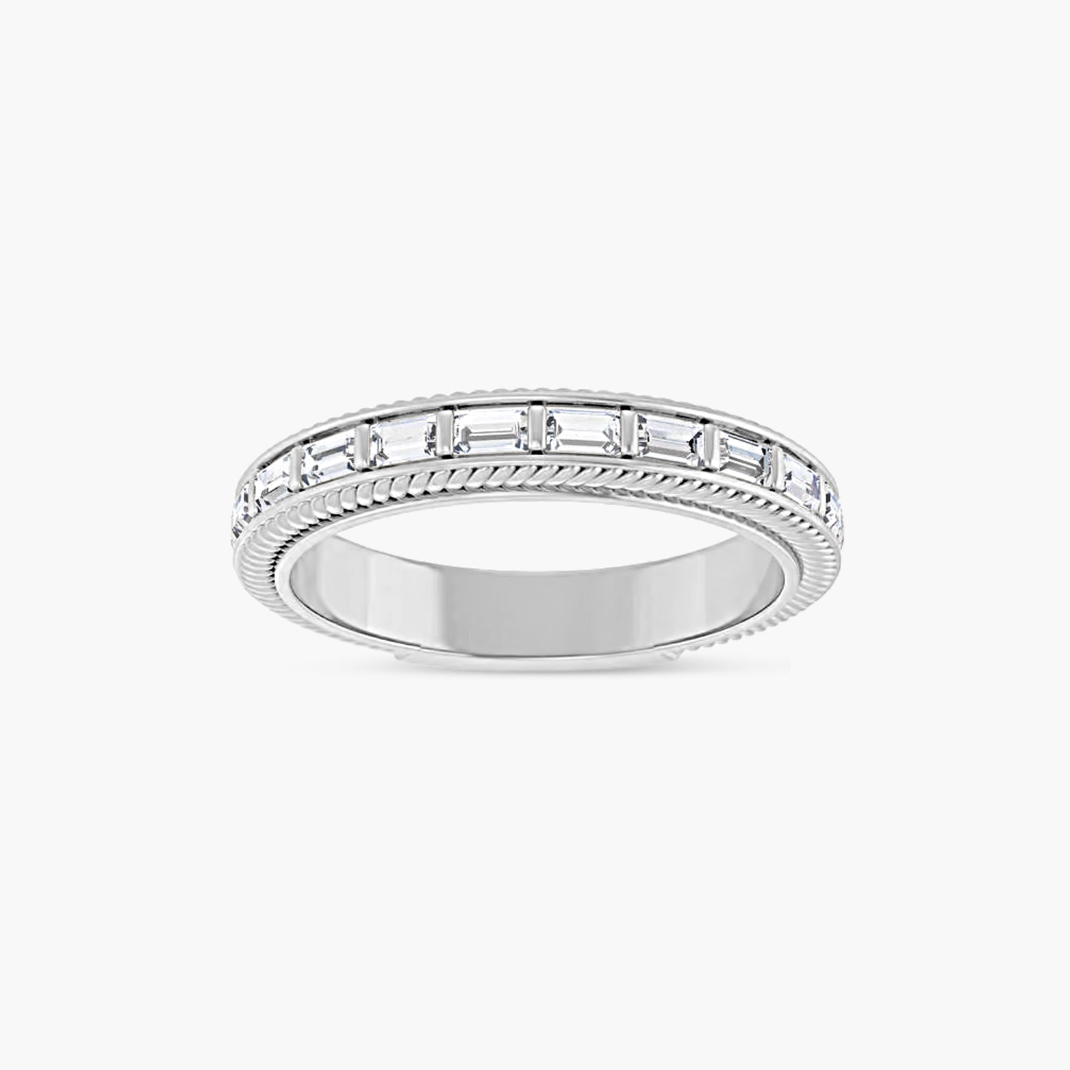 Straight Baguette Rope Anniversary Band