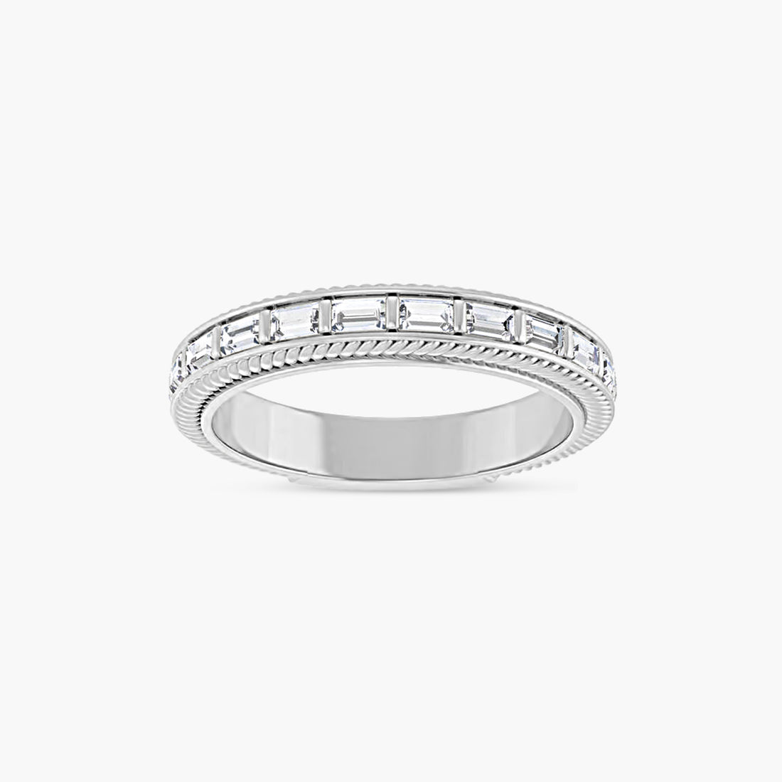 Straight Baguette Rope Anniversary Band