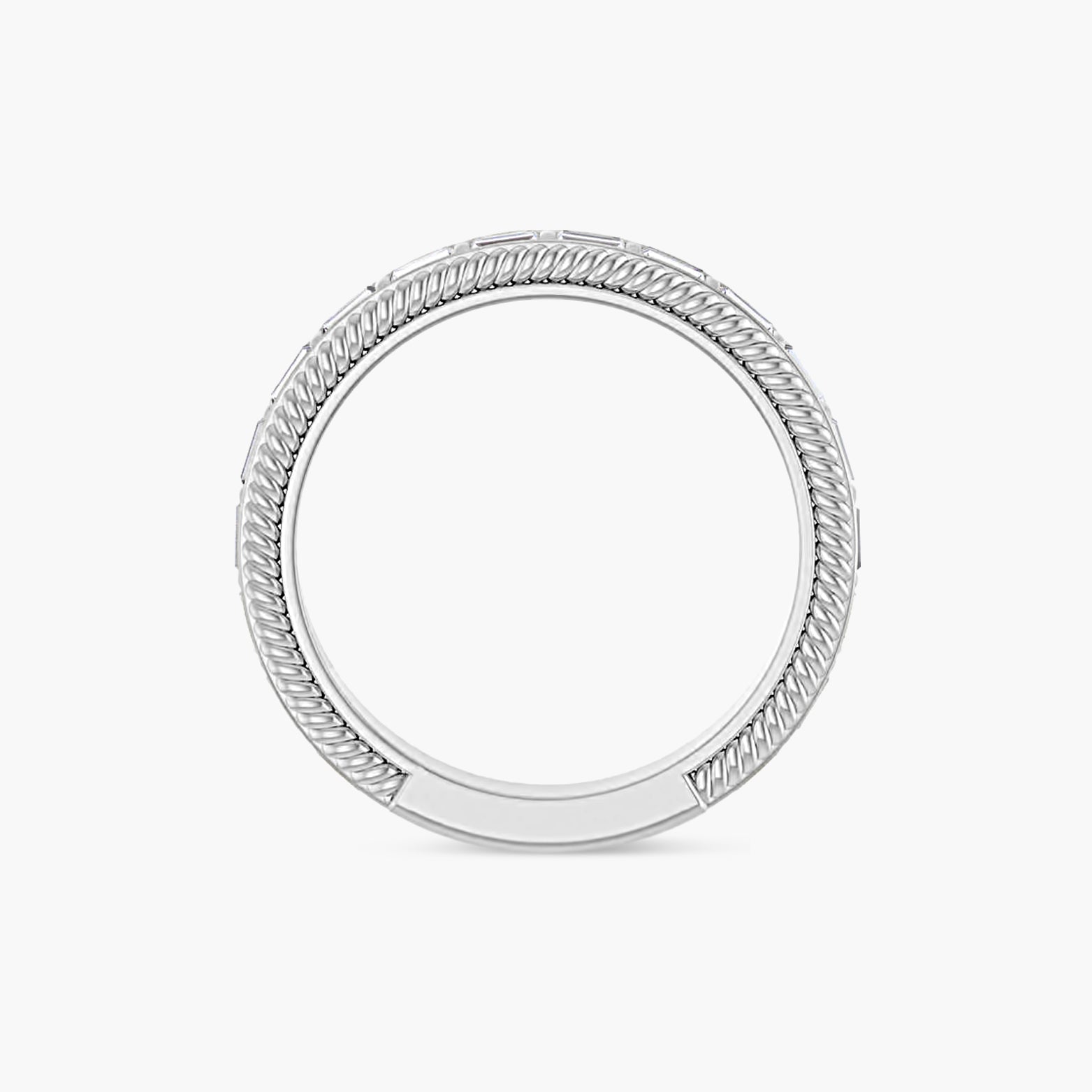 Straight Baguette Rope Anniversary Band